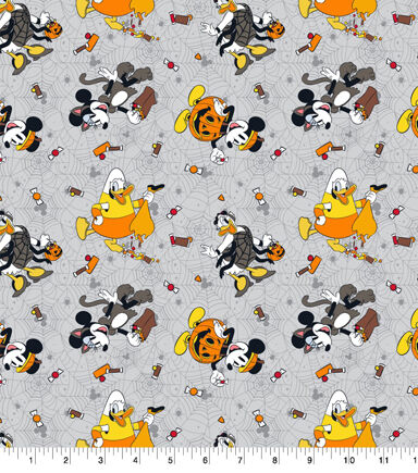 Mickey Friends Web Toss Cotton Fabric