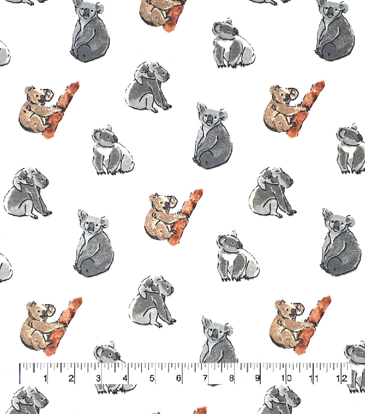 Koala Super Snuggle Flannel Fabric