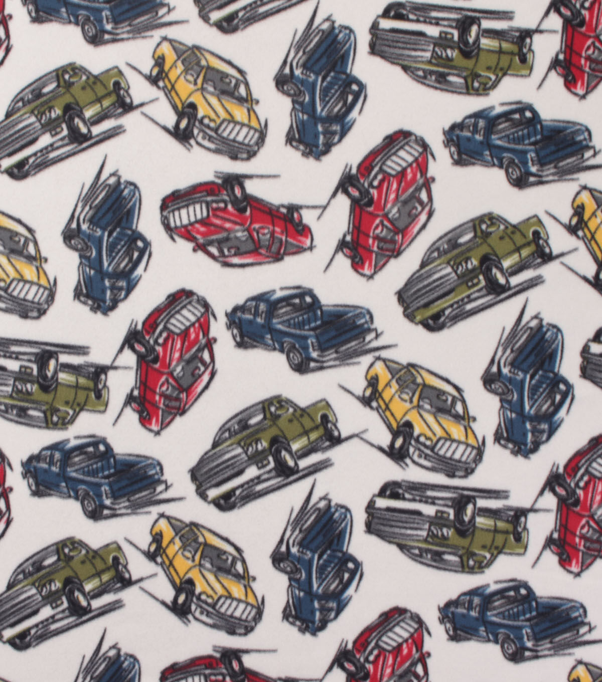 Classic Truck Blizzard Fleece Fabric