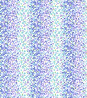 Lilac Floral Stripes Cotton Fabric by Keepsake Calico