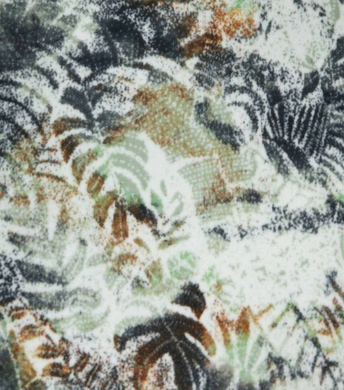 Dotted Leaves on Green Anti Pill Fleece Fabric