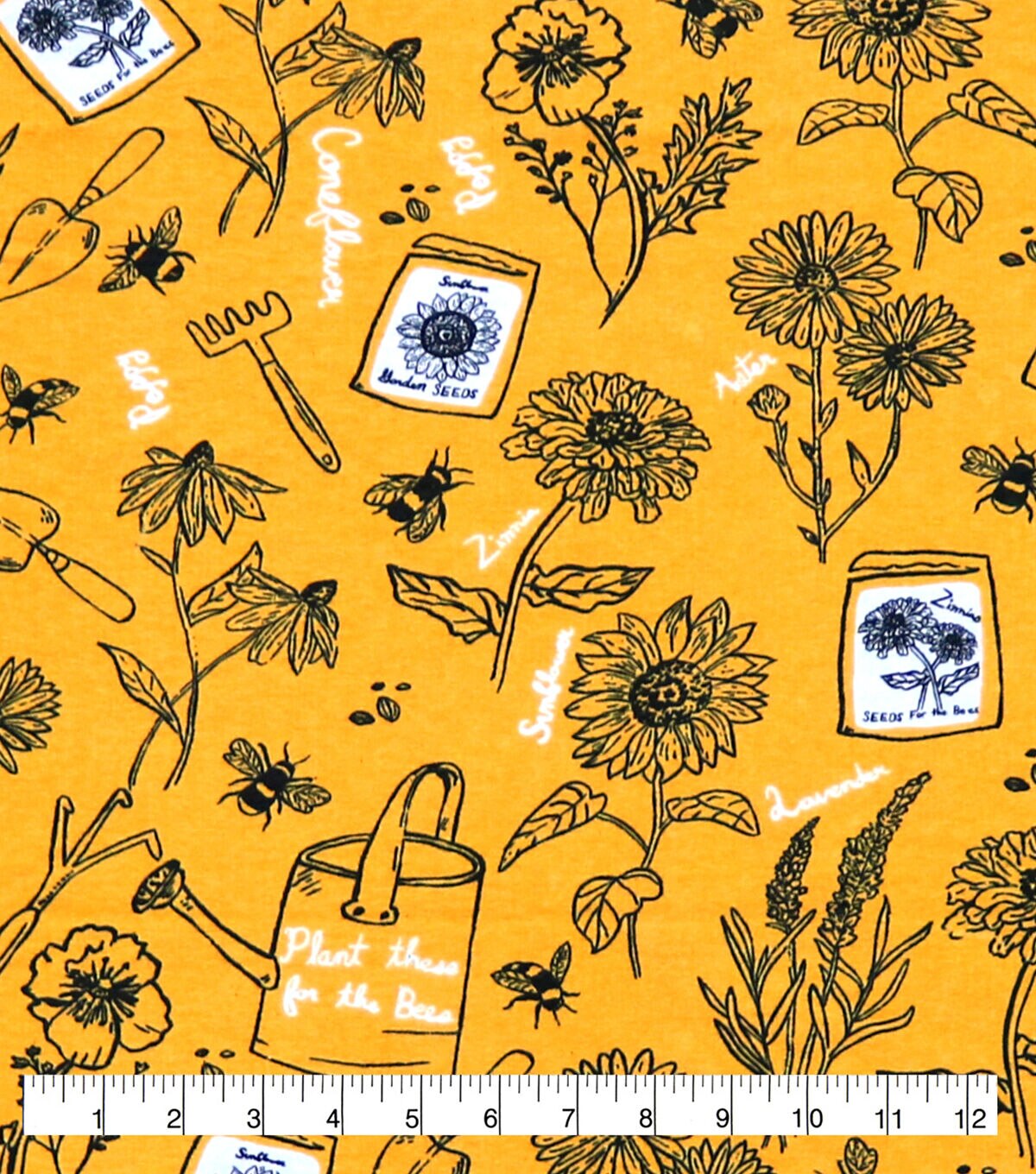 Plant These For The Bees Super Snuggle Flannel Fabric