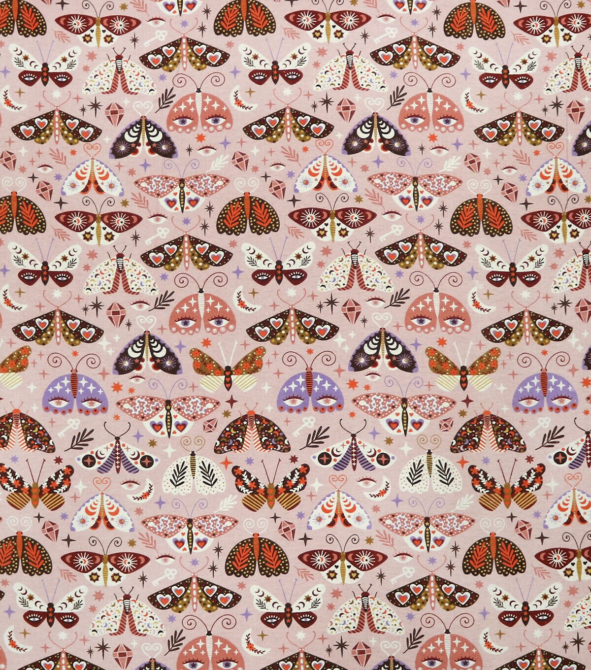 Intricate Butterflies Pink Super Snuggle Flannel Fabric