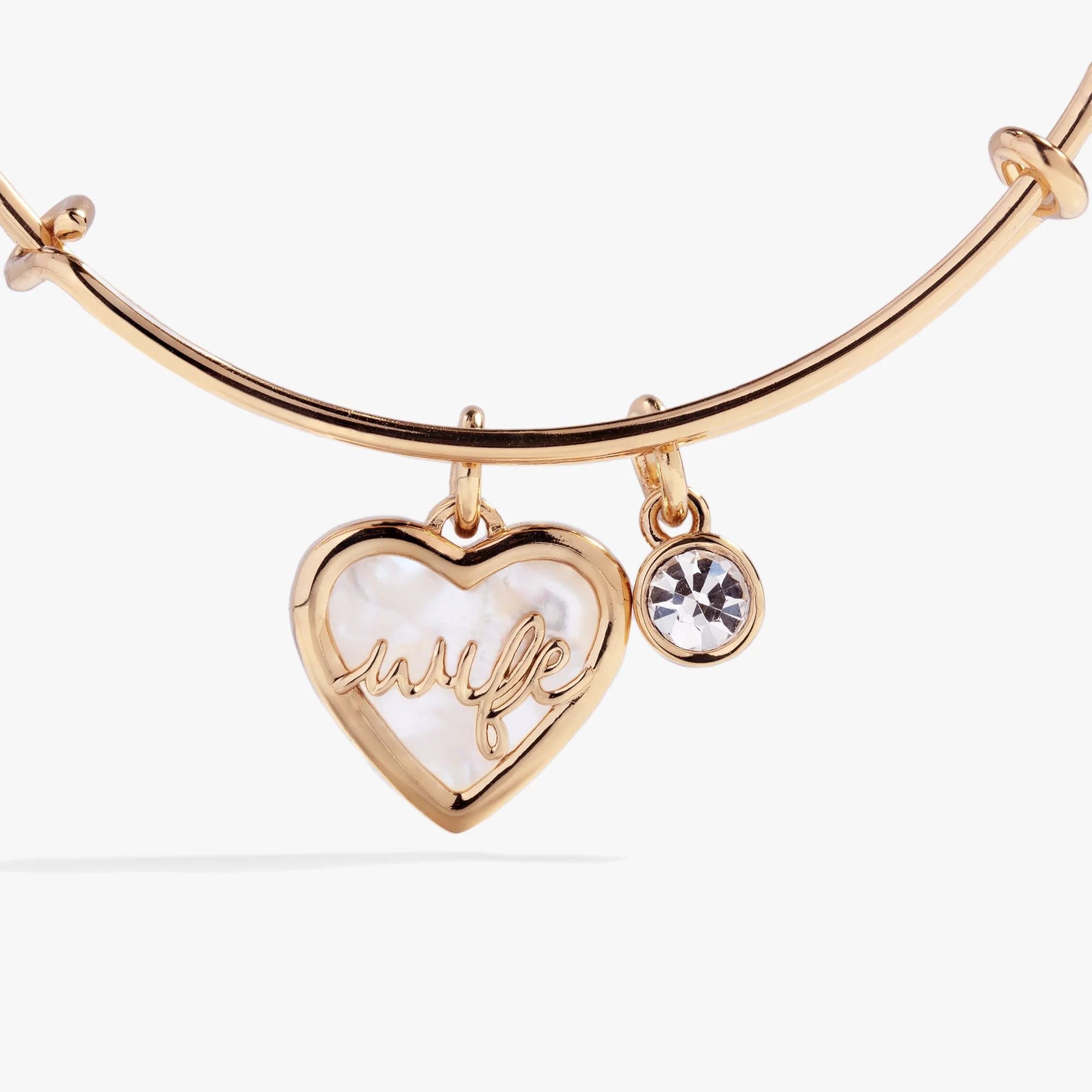 Mother of Pearl Wife Heart Bangle