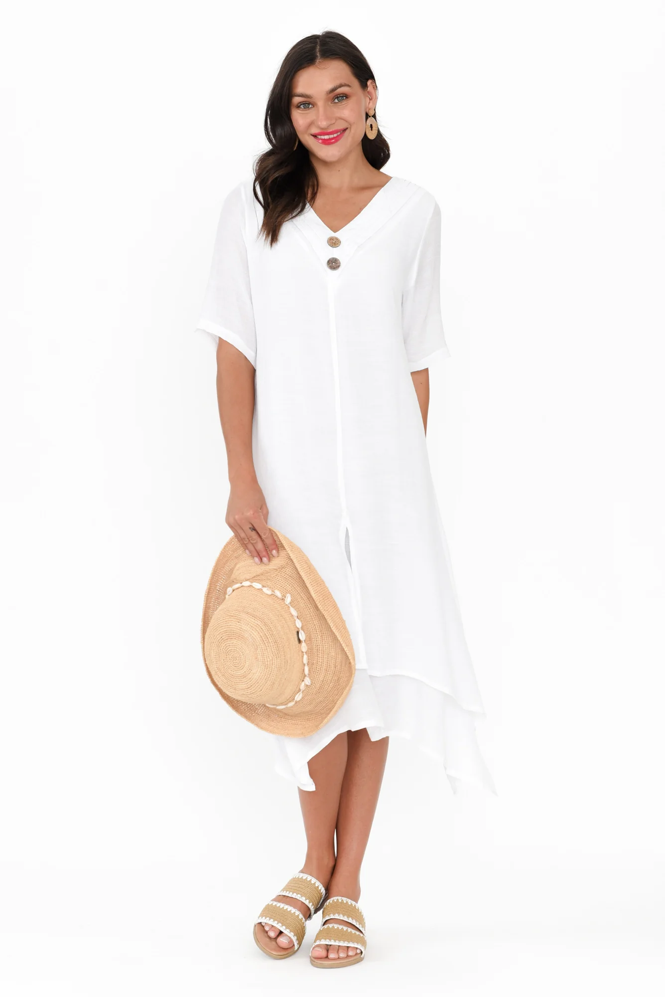 Nala White Layers Dress