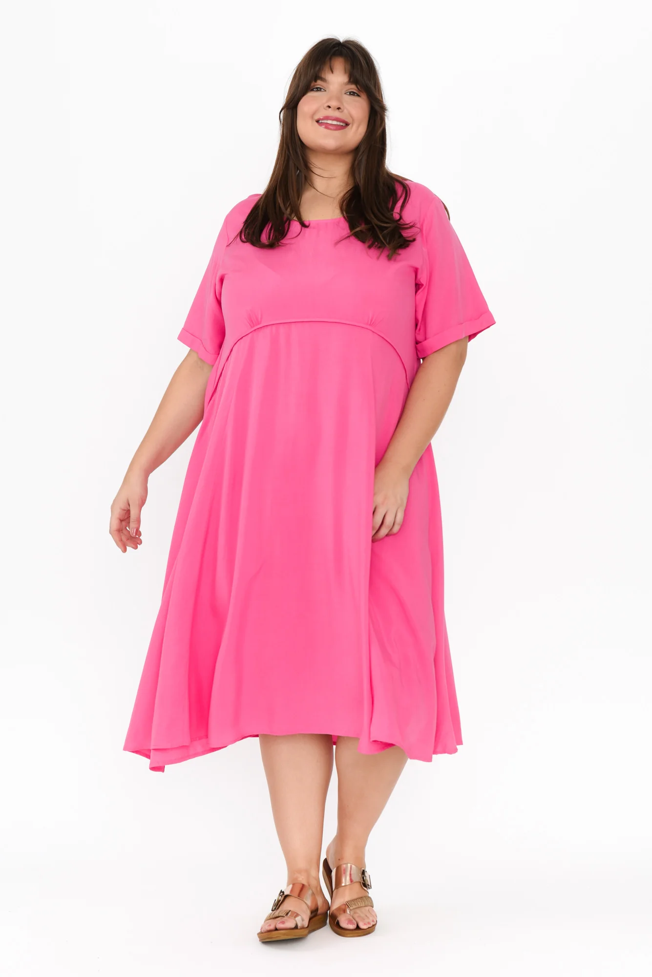 Zaelia Pink Crescent Dress