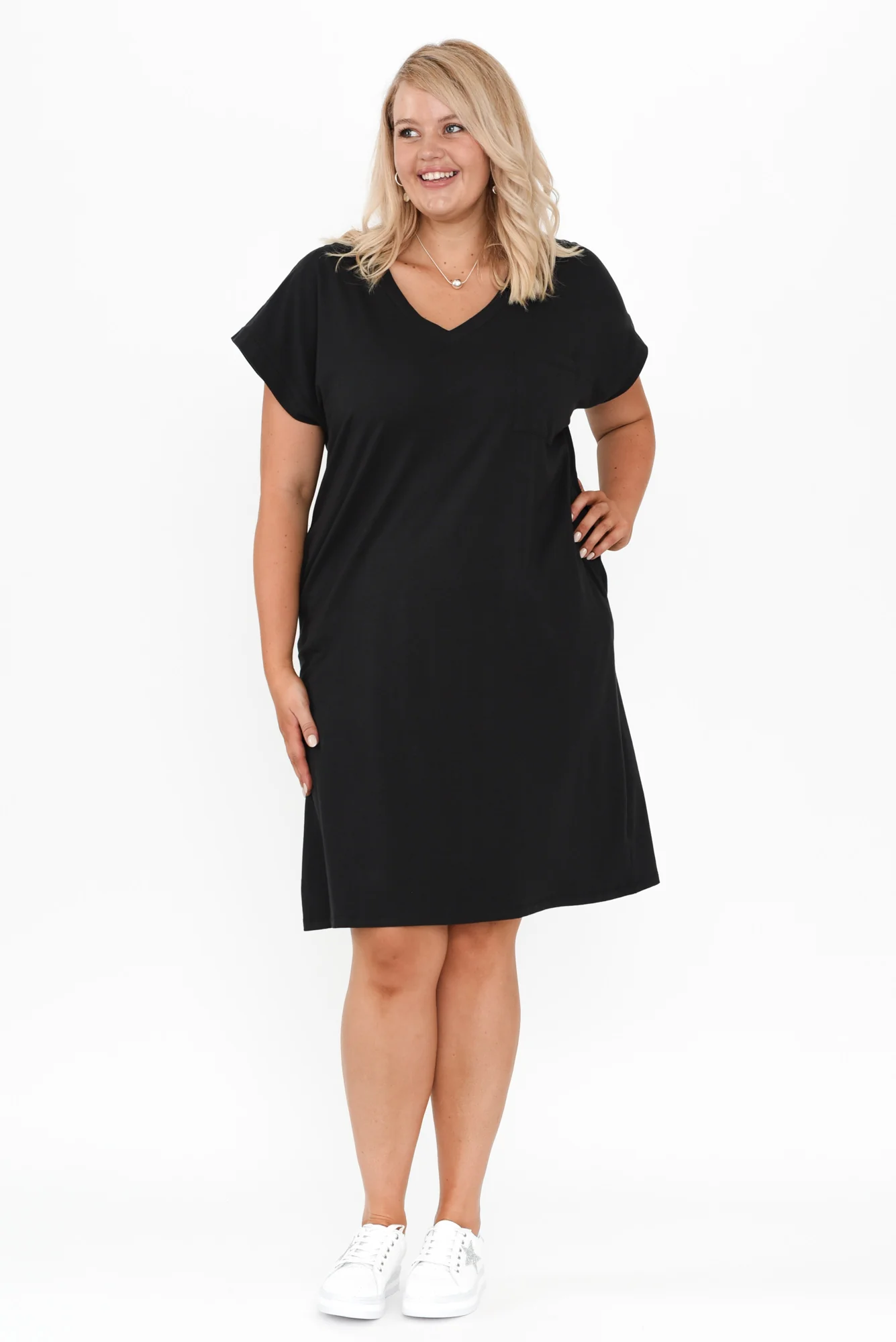 Zena Black T-Shirt Dress