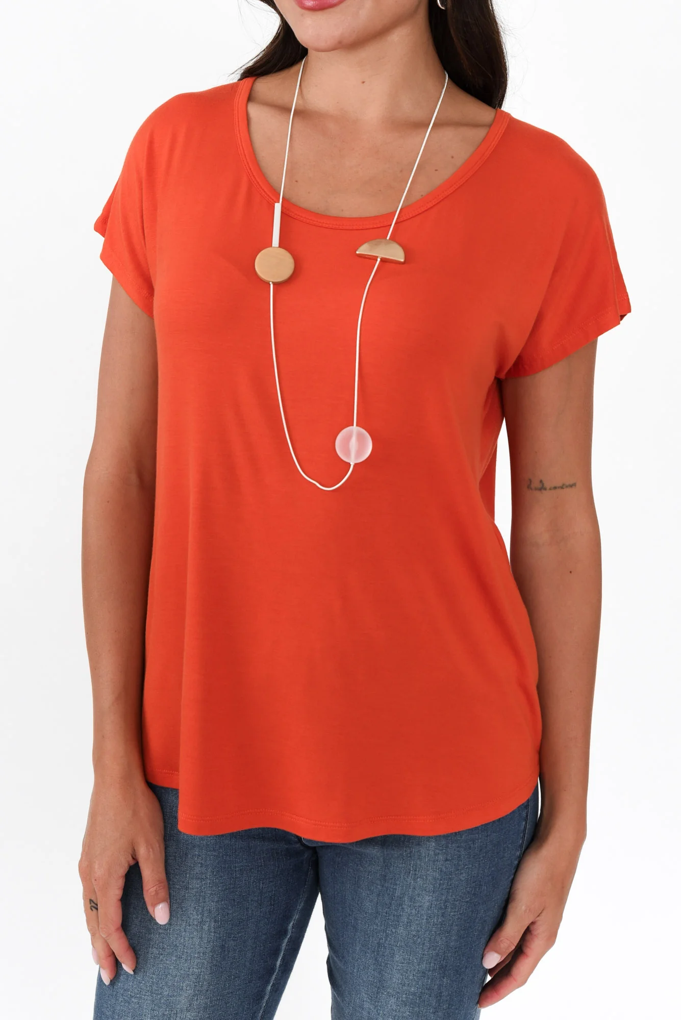 Eadie Burnt Orange Bamboo Top