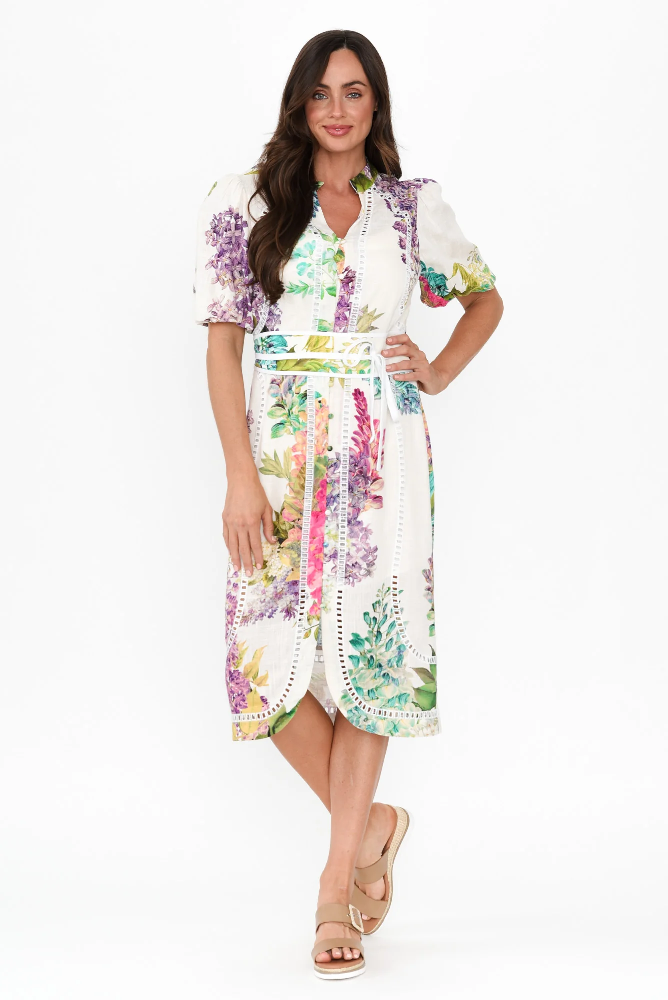 Carlyle Wisteria Alba Linen Blend Dress