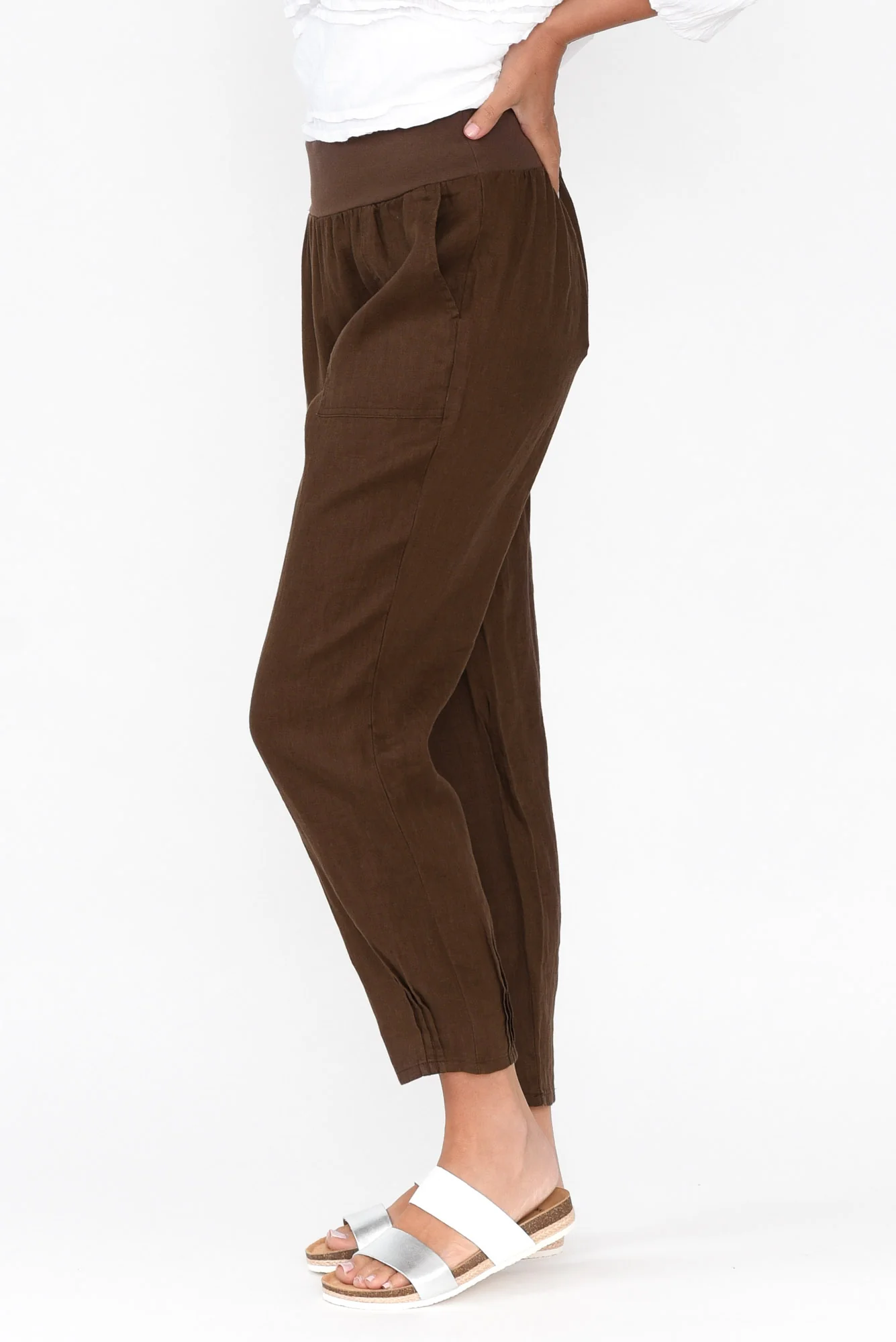 Tatum Chocolate Linen Pants