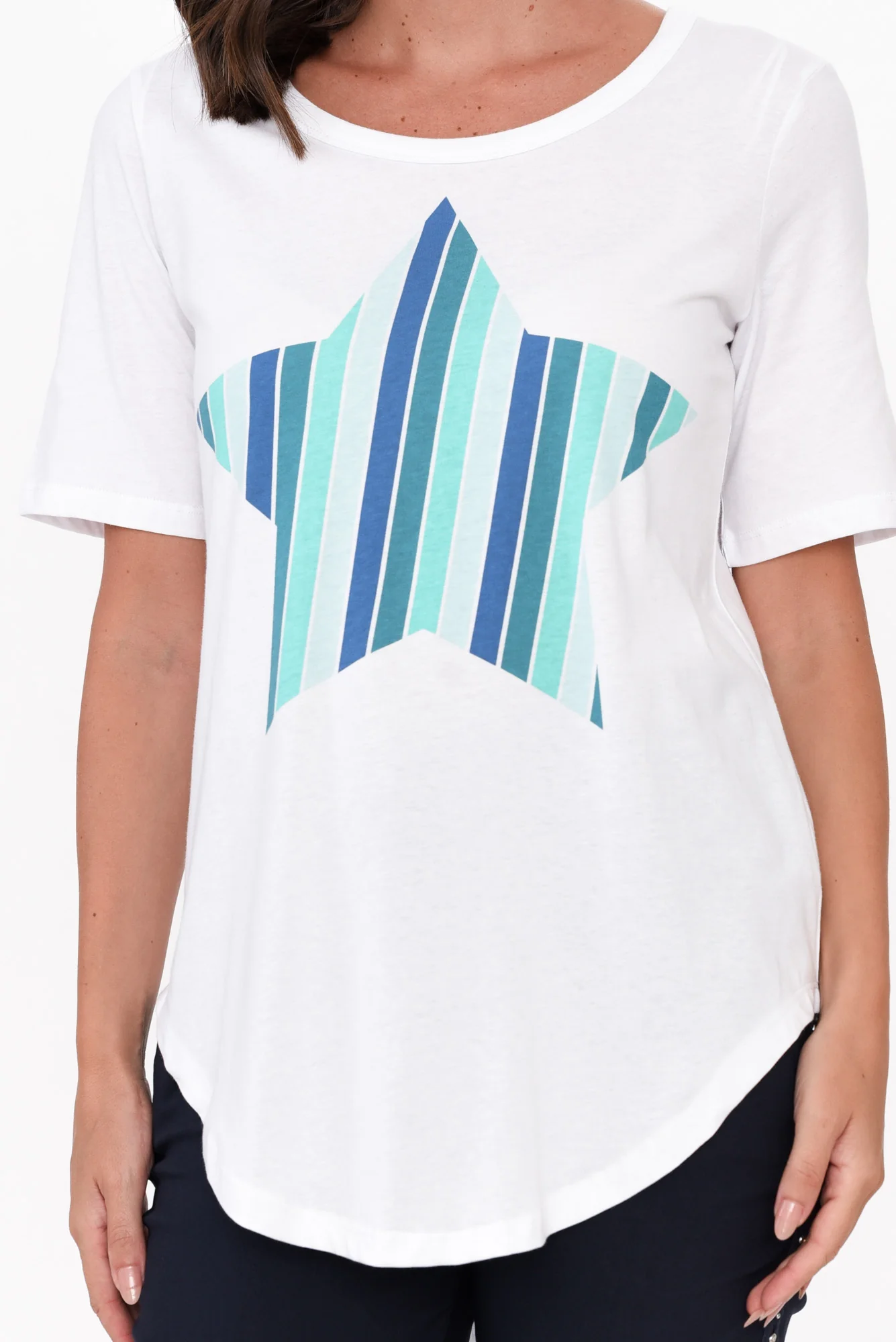 Ariana Blue Star Cotton Tee