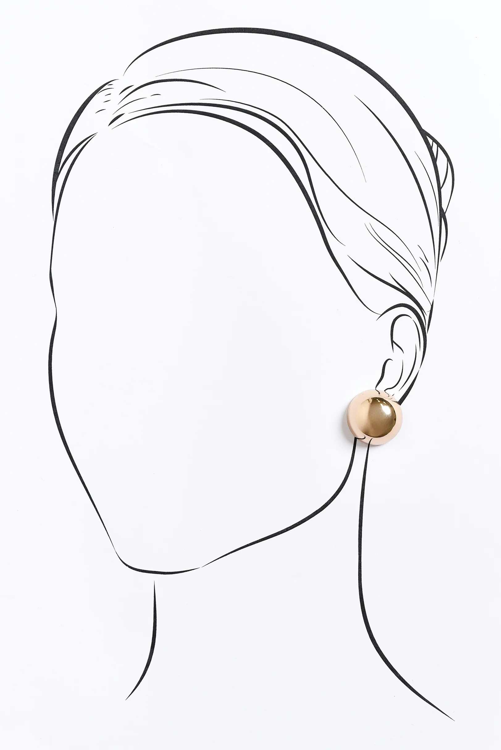 Kula Gold Dome Stud Earrings