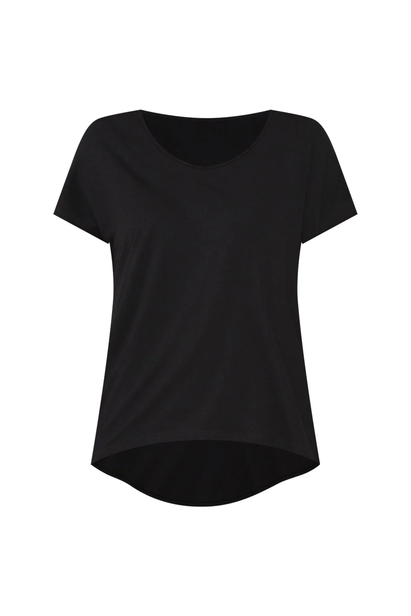 Jenner Black V Neck Tee