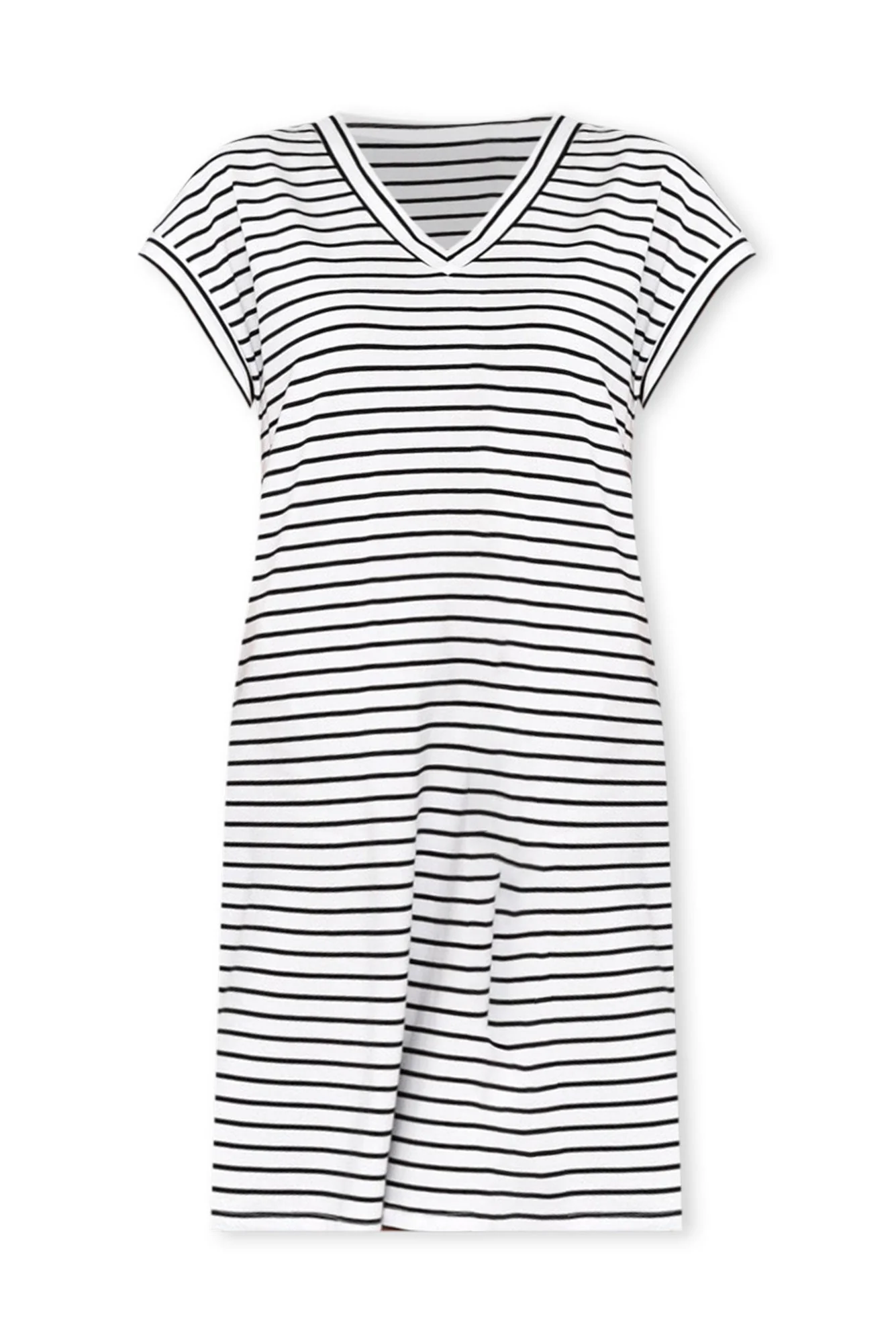 Zena Black Stripe T-Shirt Dress