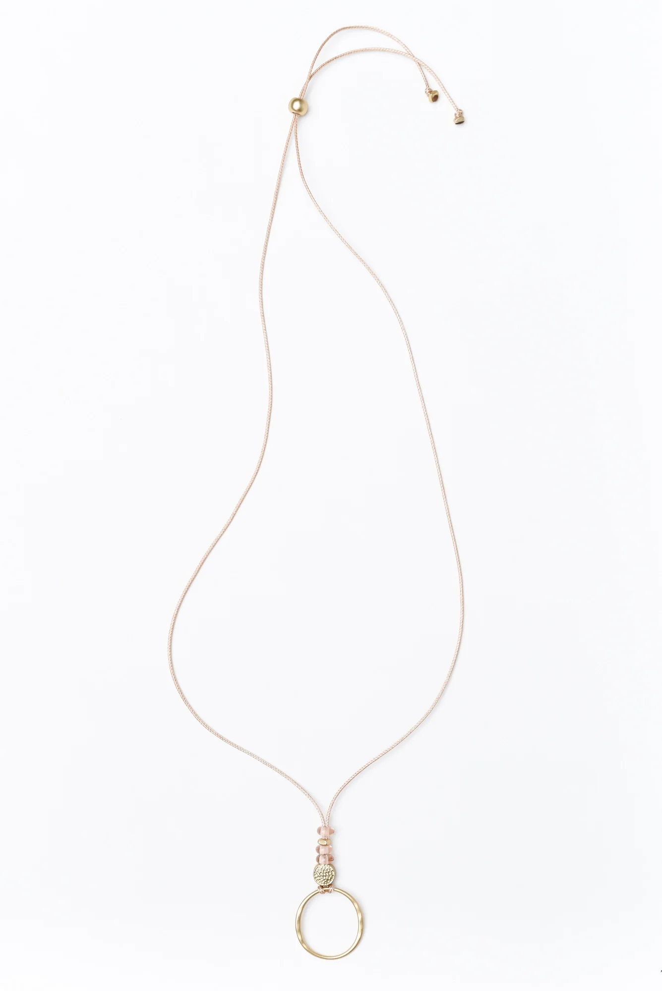 Andora Blush Beaded Circle Necklace