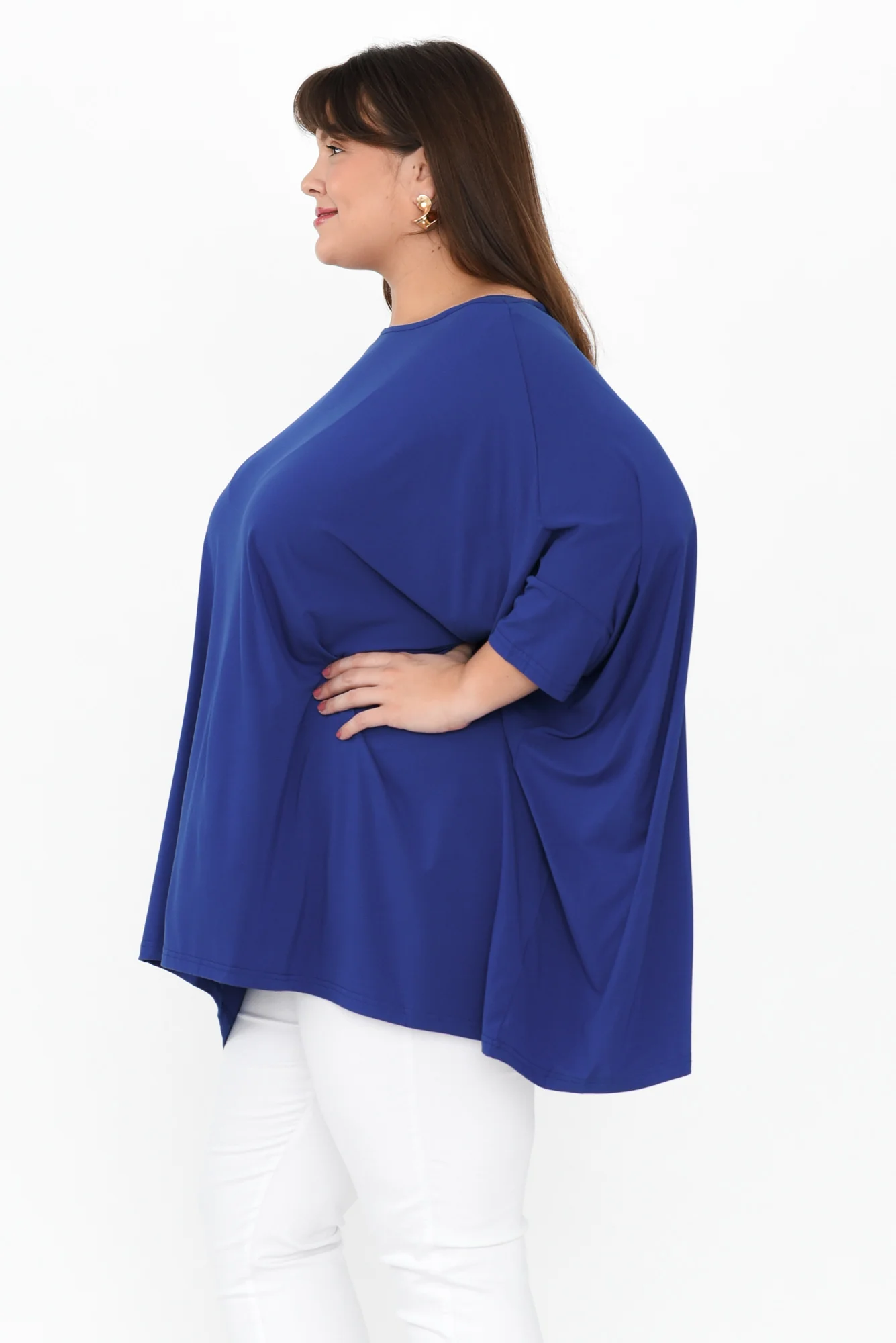 Kelsier Blue Bamboo Batwing Top