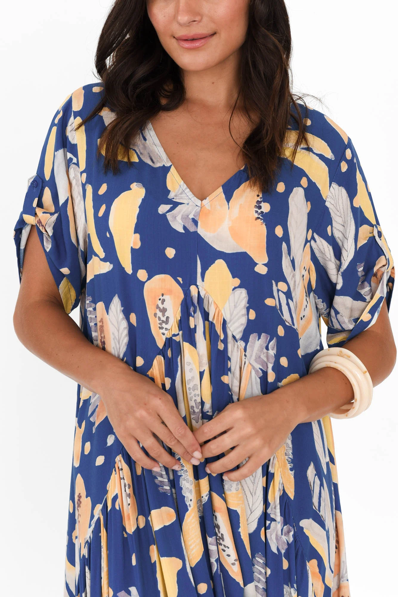 Blue Fruity Peak Maxi Dress