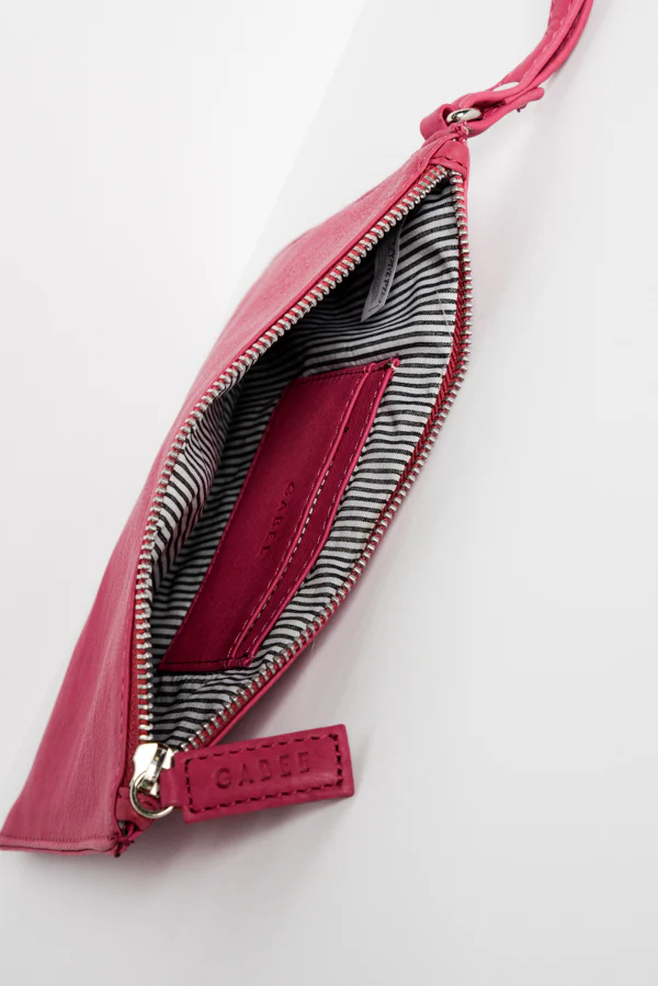 Queens Pink Leather Clutch