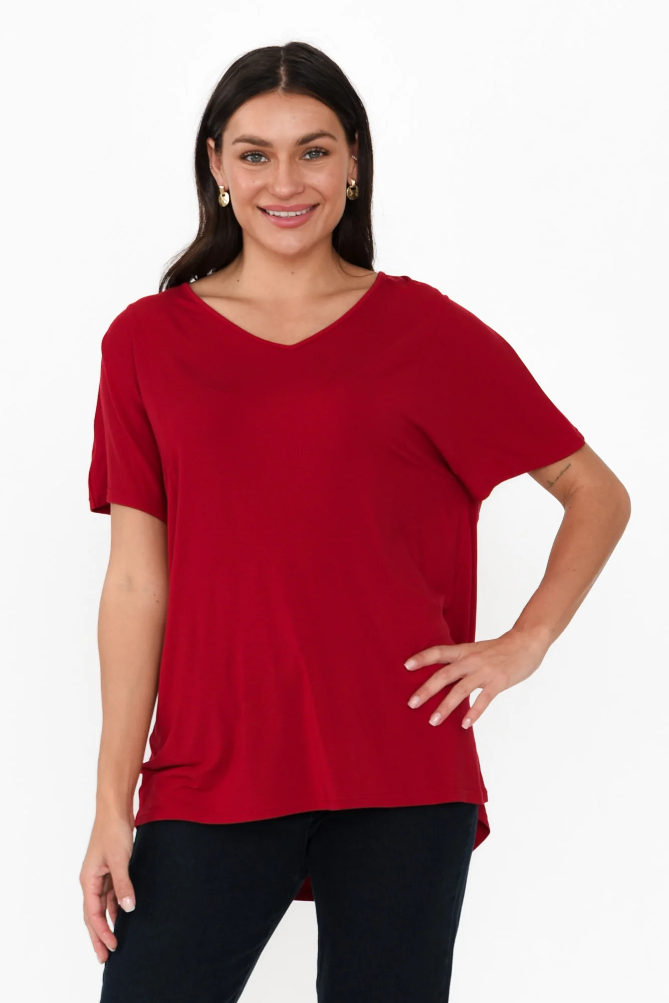 Ivy Red Micro Modal Swing Tee