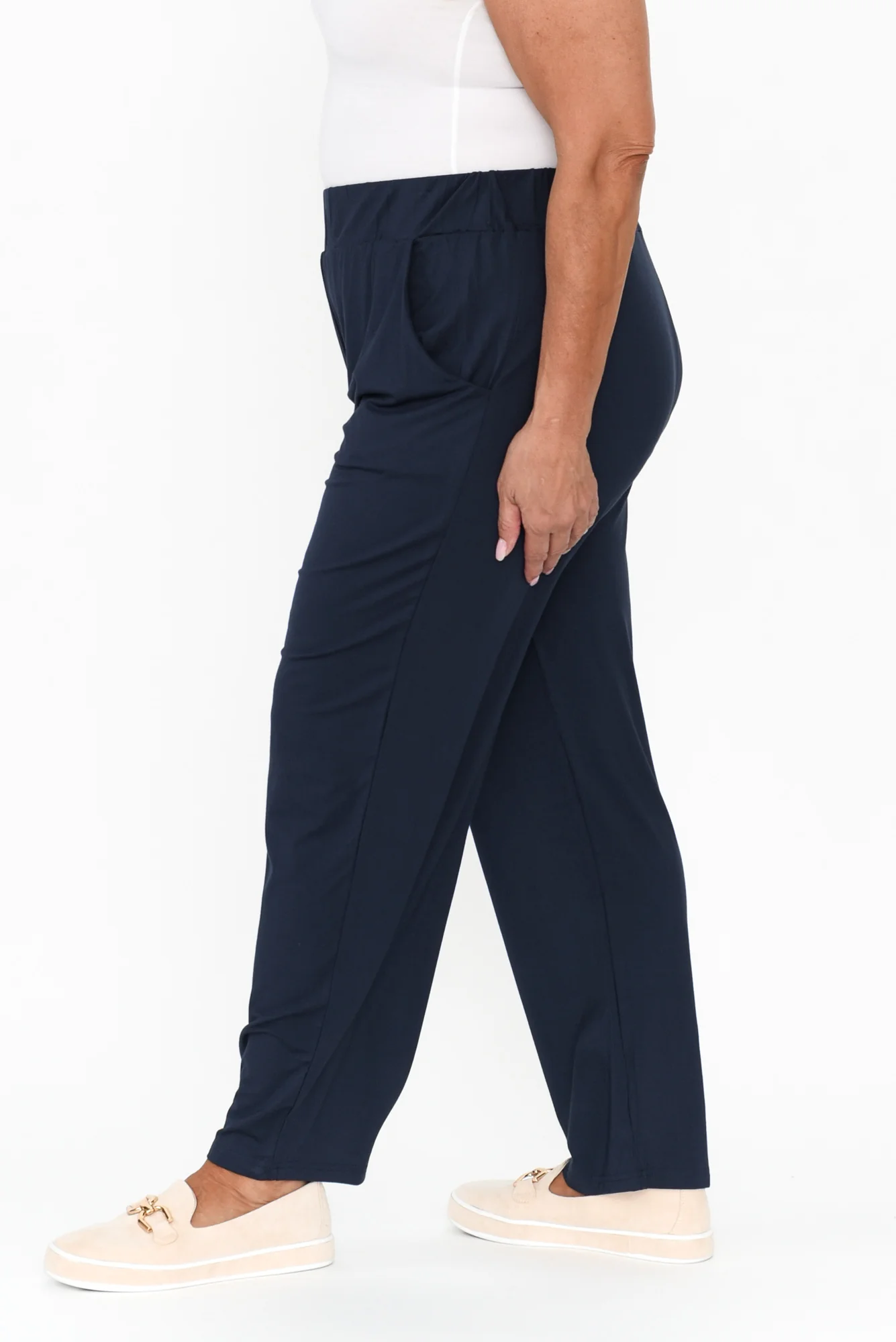 Rosella Navy Bamboo Pants