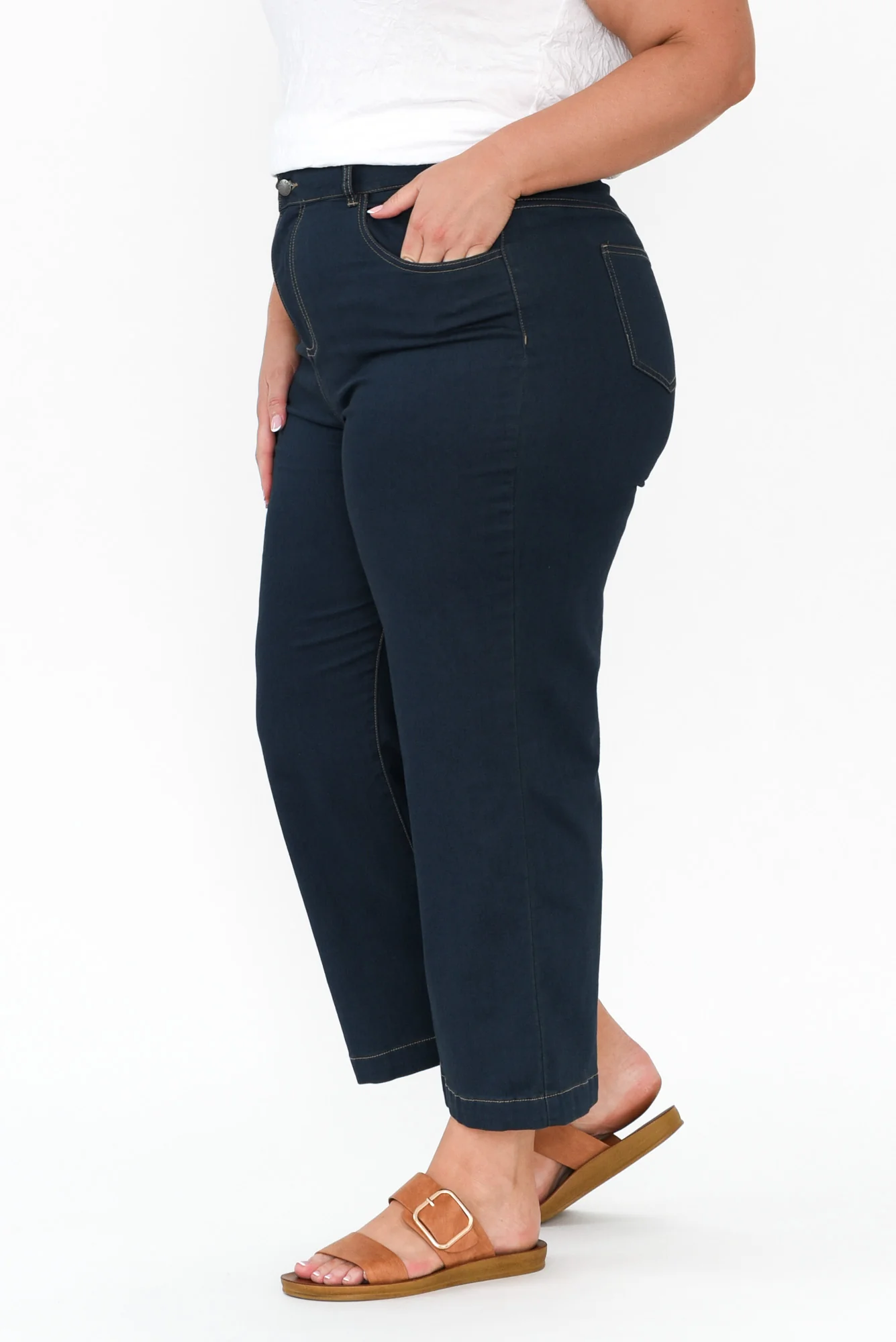 Winnie Dark Denim Wide Leg Jeans