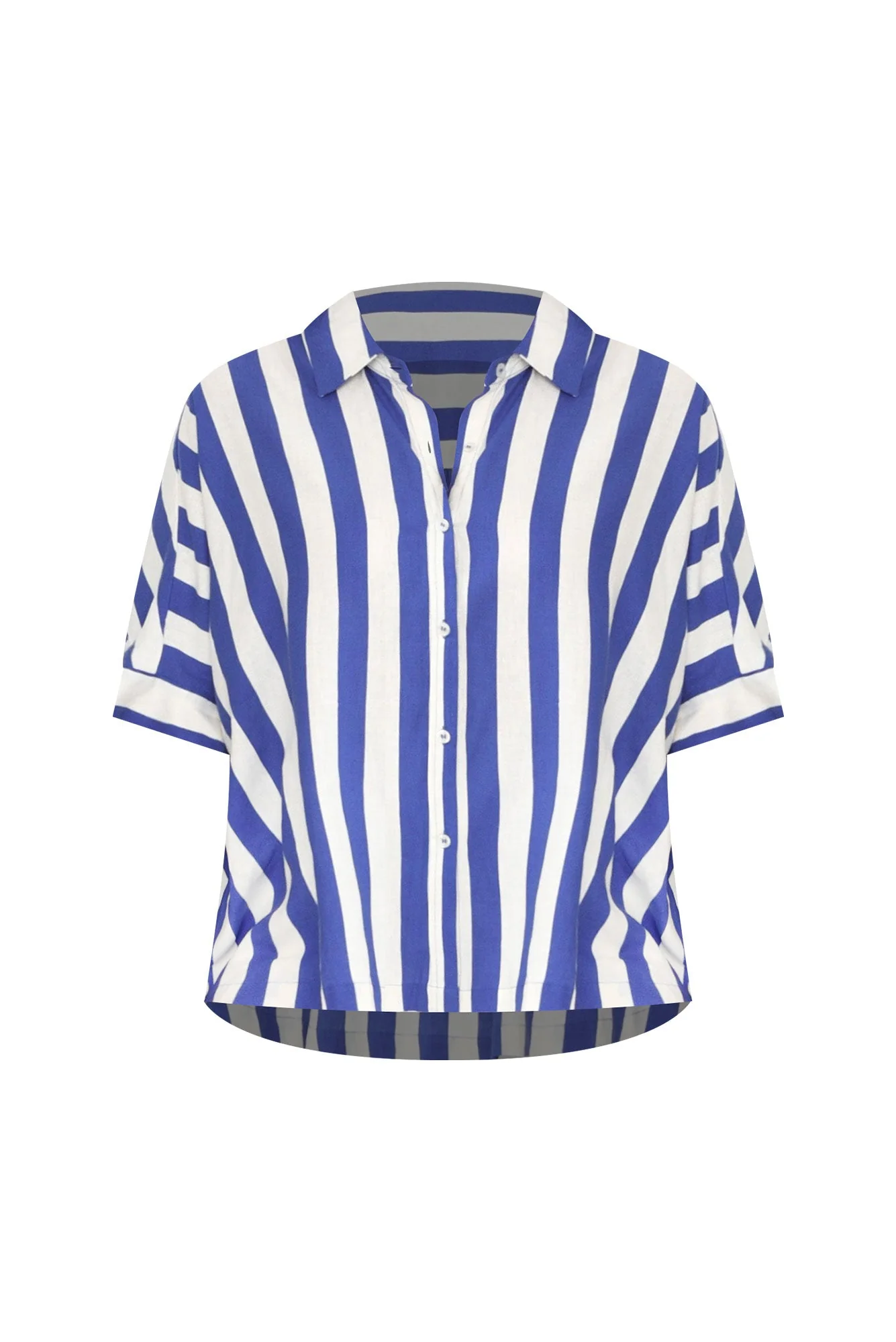 Palermo Blue Stripe Linen Blend Shirt