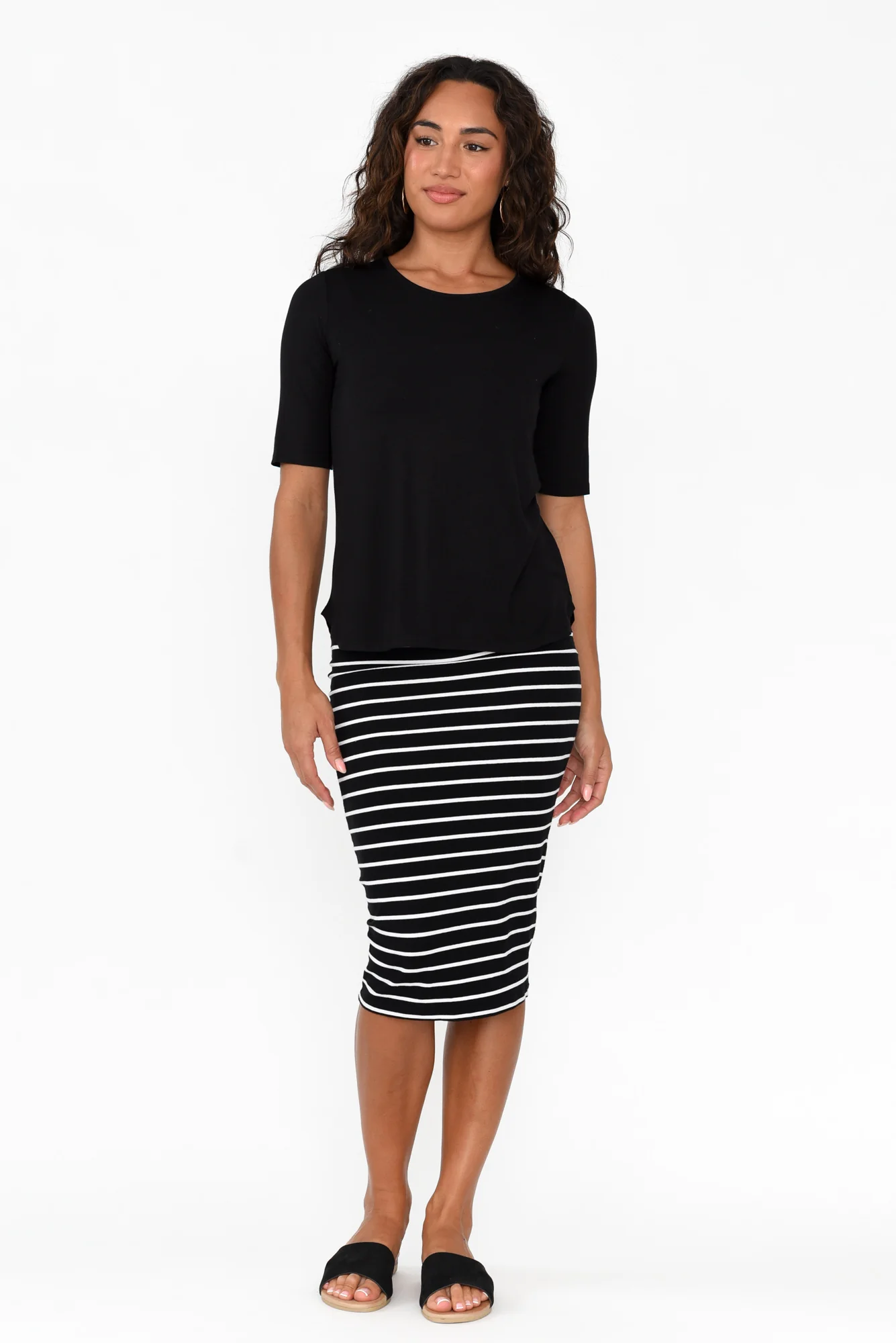 Sophie Black Bamboo Top