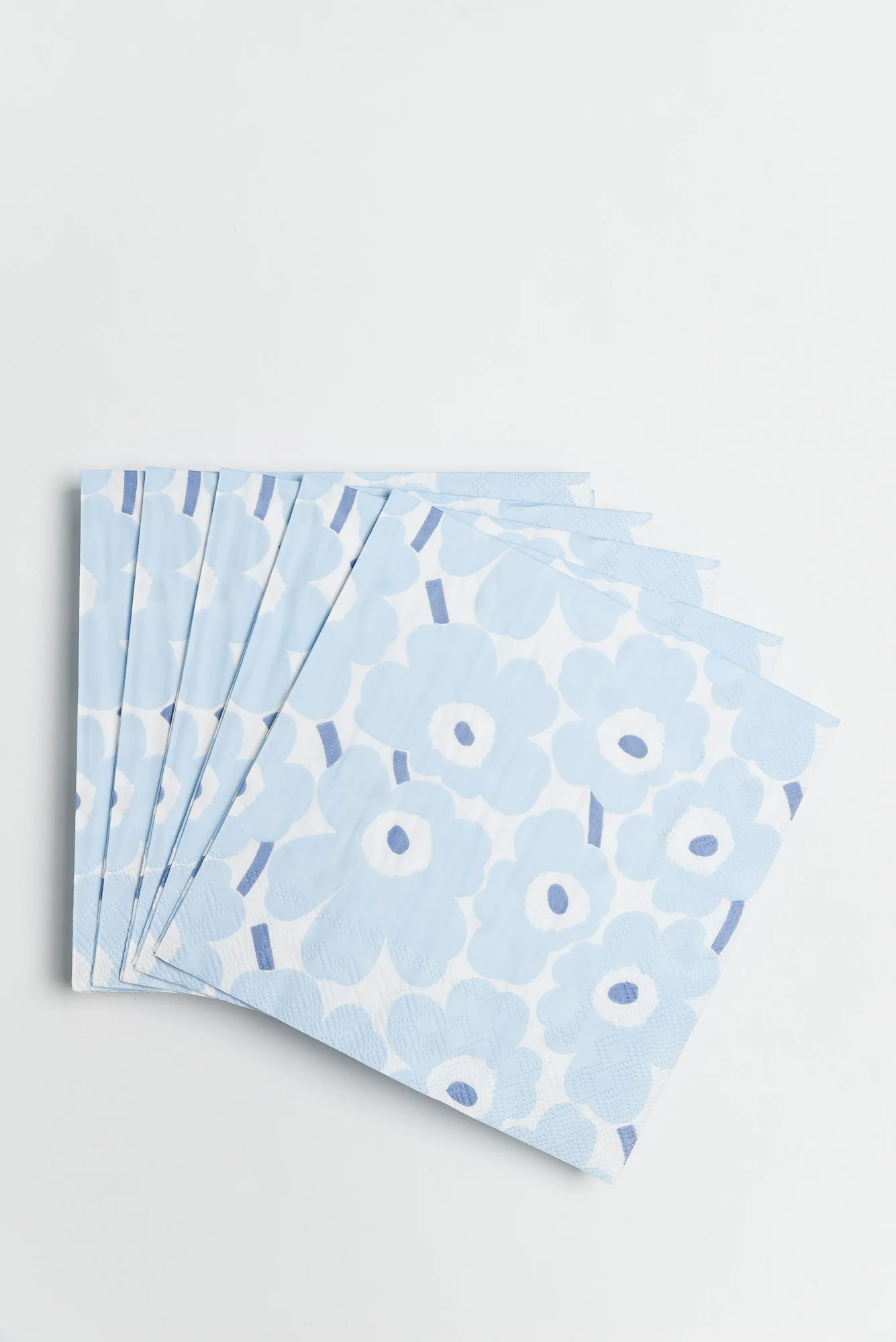 Mini Unikko Light Blue Flower Napkins