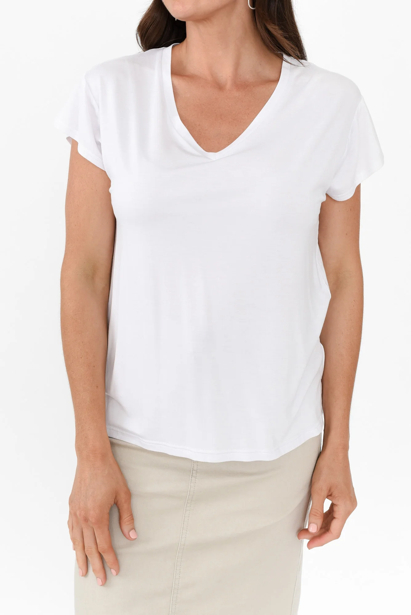 Jenkins White Modal Tee
