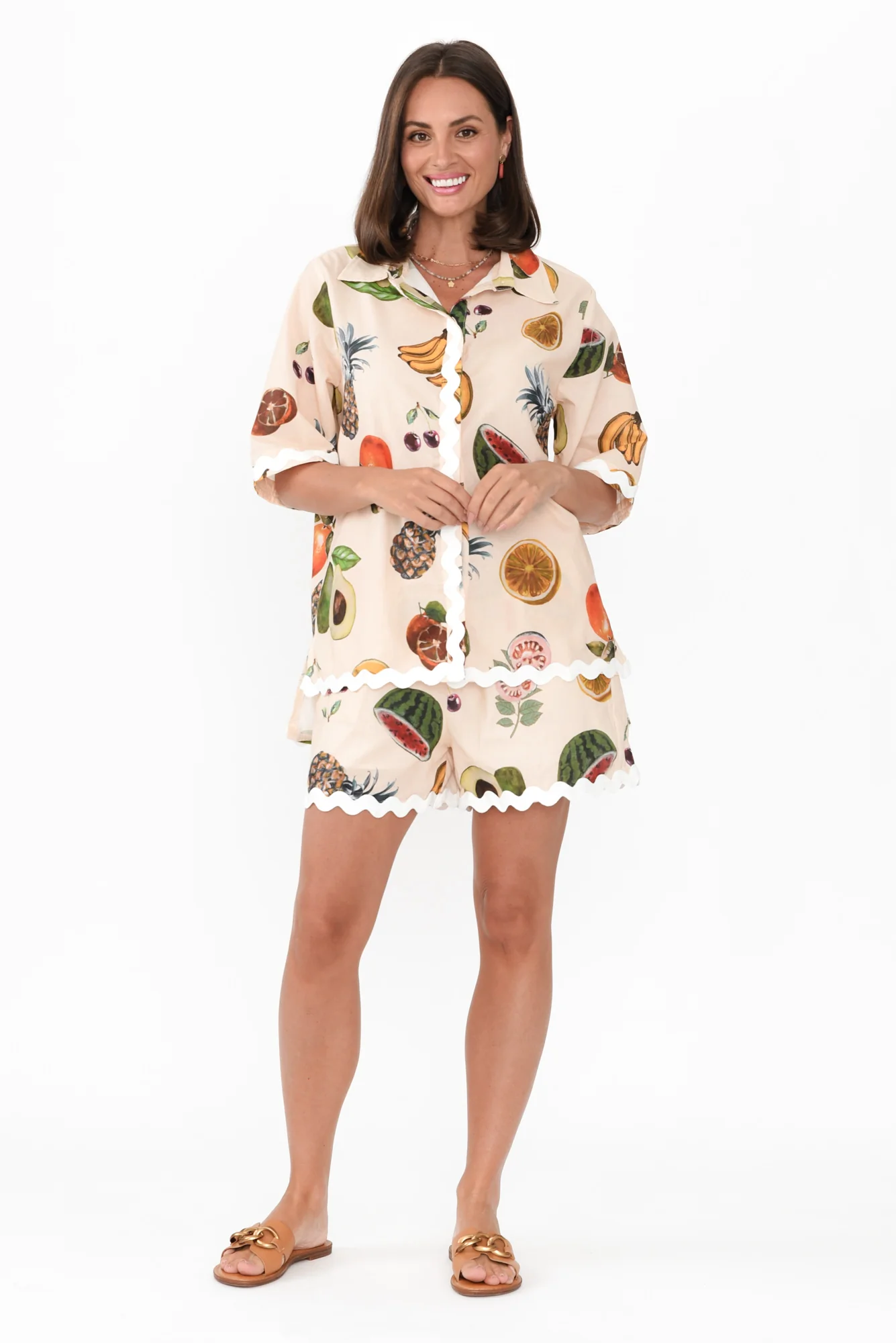 Hera Blush Fruity Linen Cotton Shirt