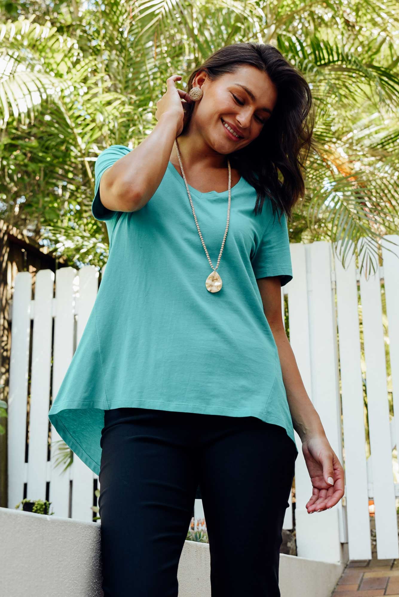 Luella Jade Green Cotton Tee