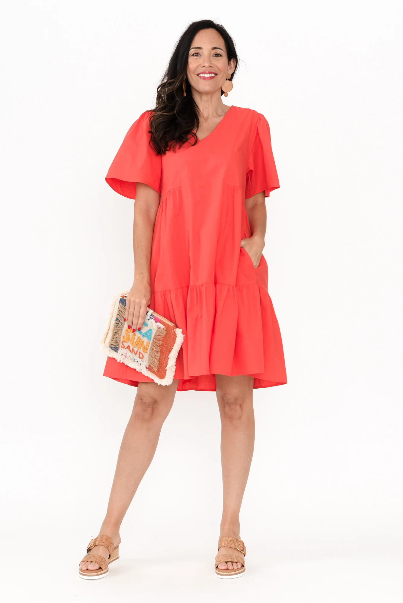 Bacardi Melon Tier Cotton Dress