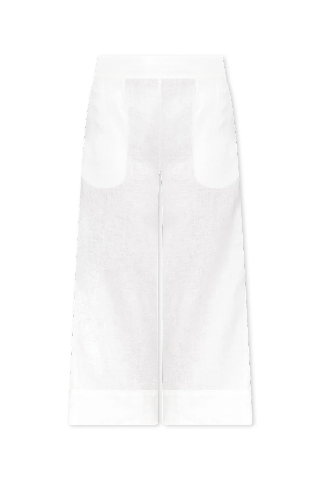Elgon White Linen Wide Leg Pants