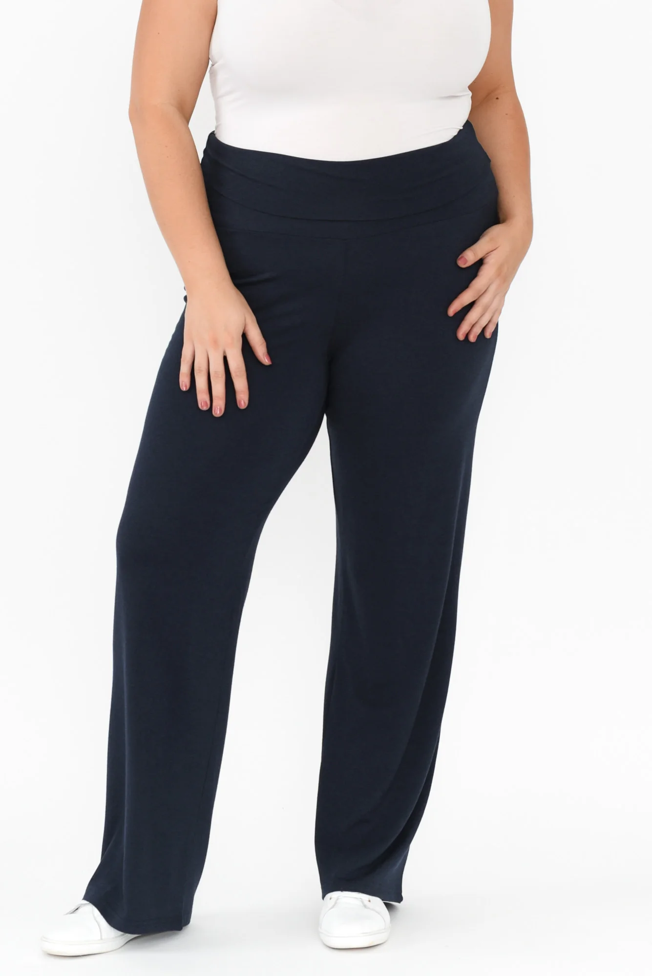 Pamela Dark Navy Bamboo Pants