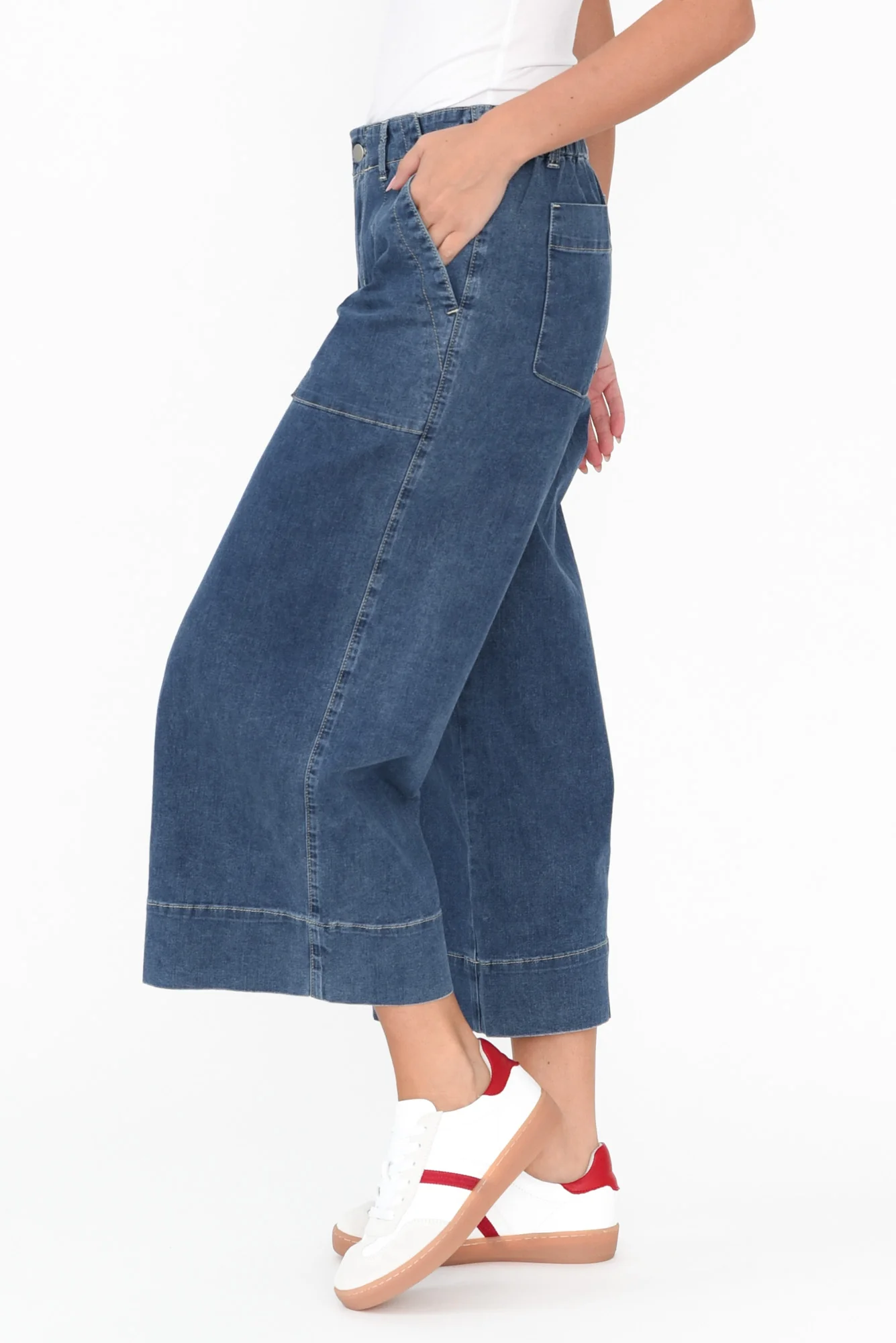 Narcisa Dark Blue Wide Leg Jeans