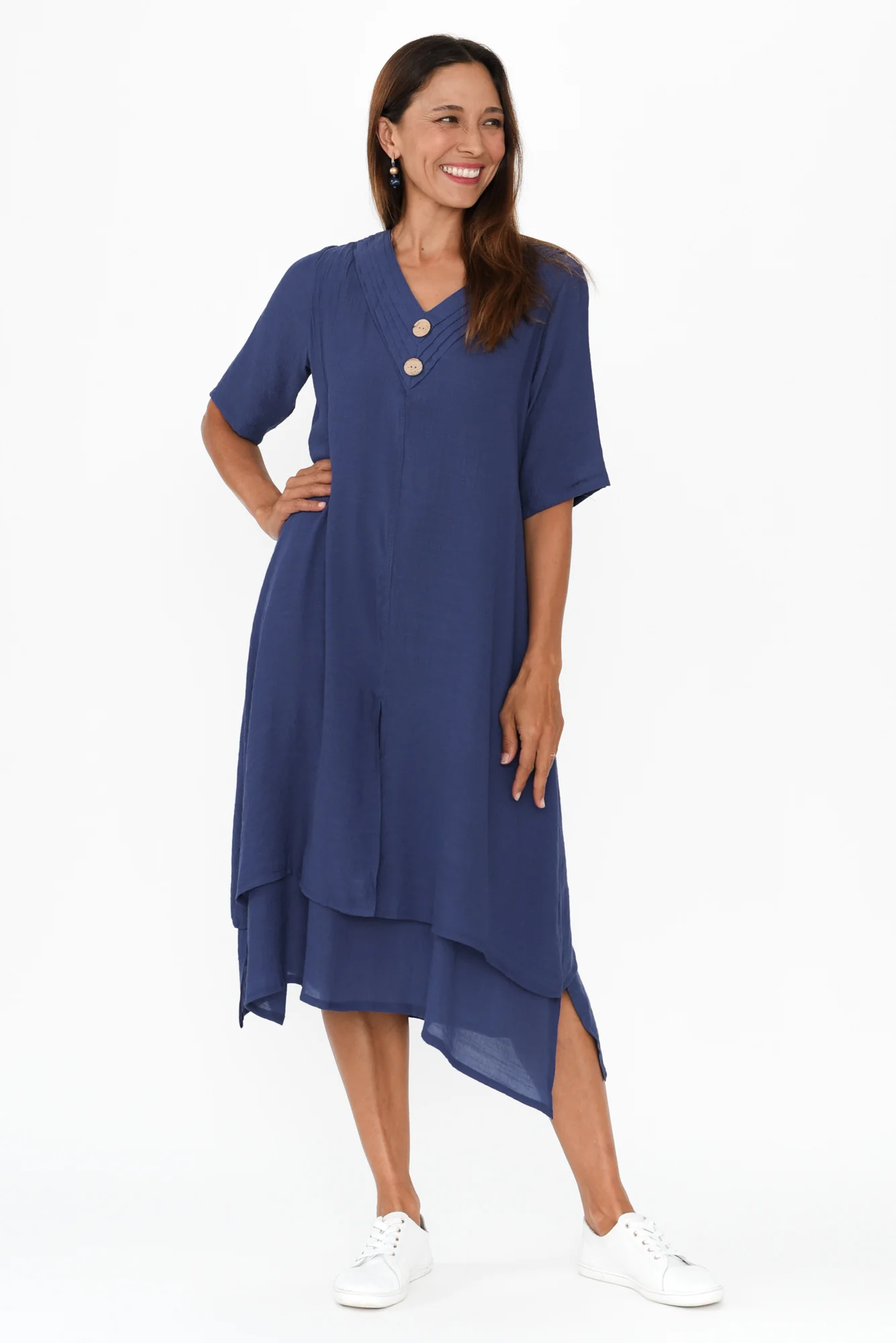 Nala Deep Blue Layers Dress