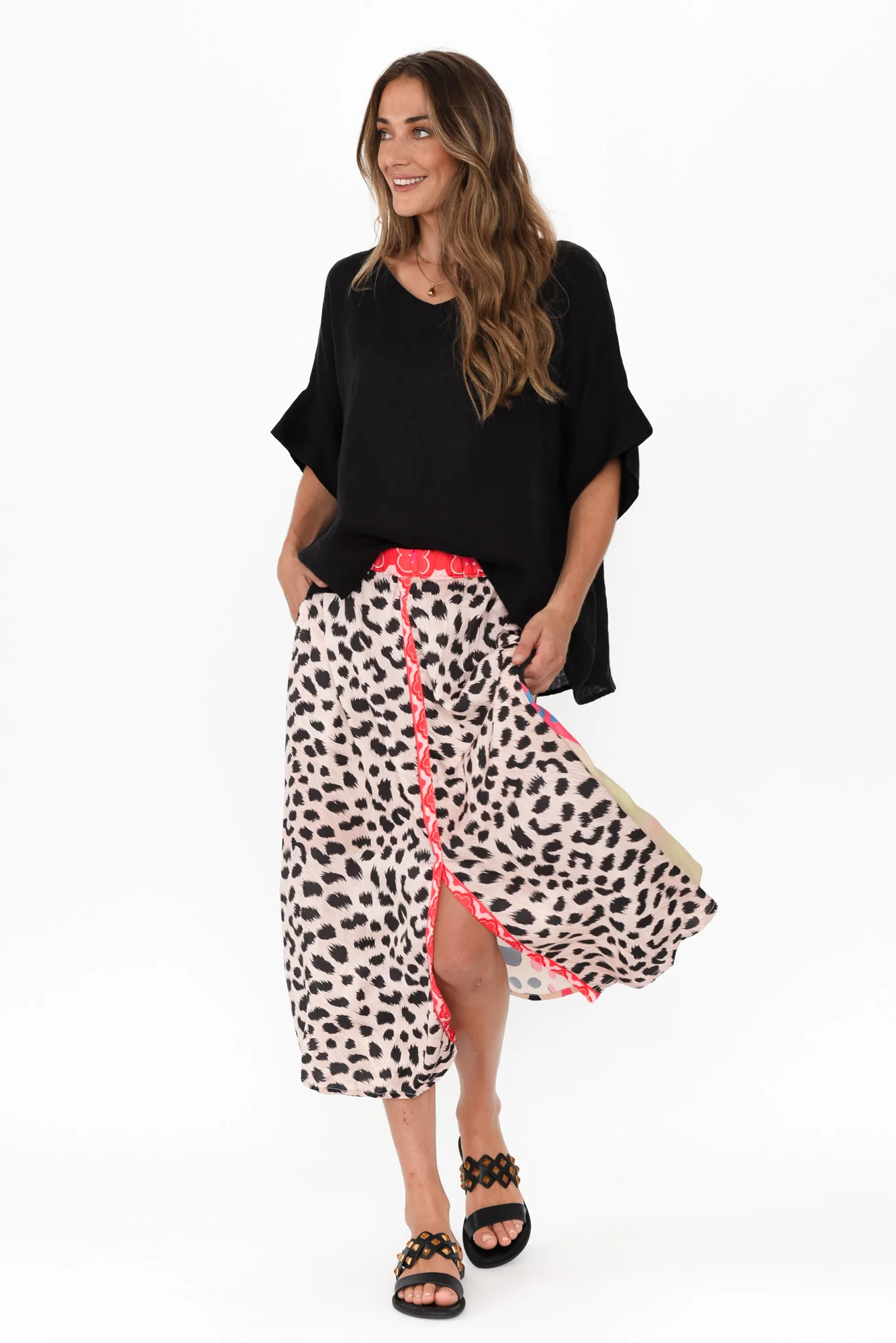 Sulky Red Leopard Skirt