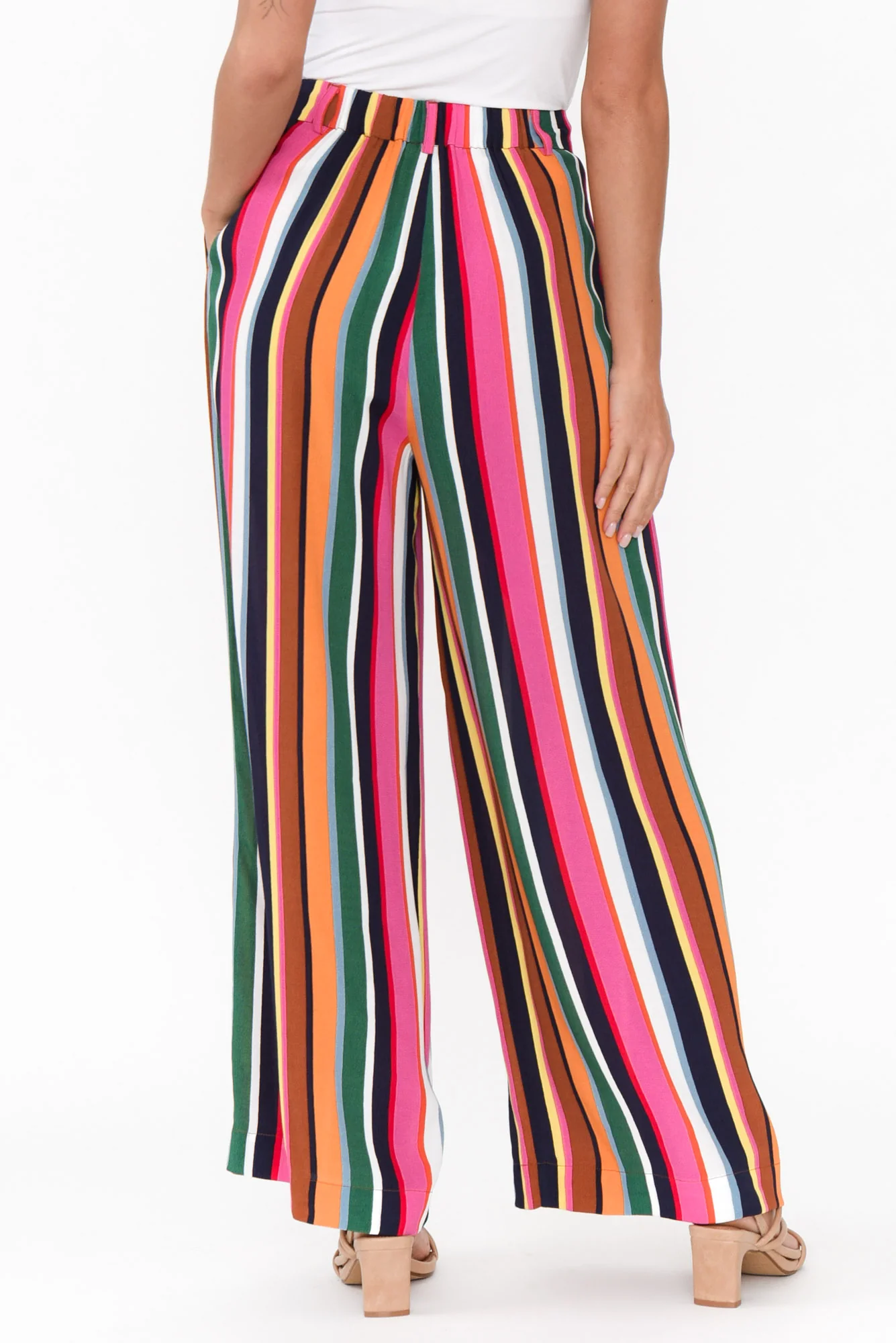 Dream Factory Multi Stripe Wide Leg Pants