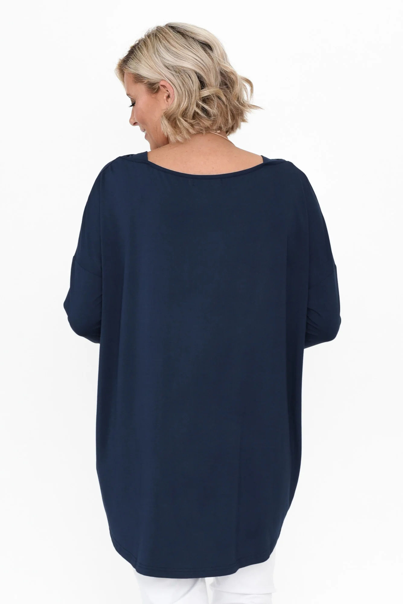 Anakin Navy Hi Lo Bamboo Top