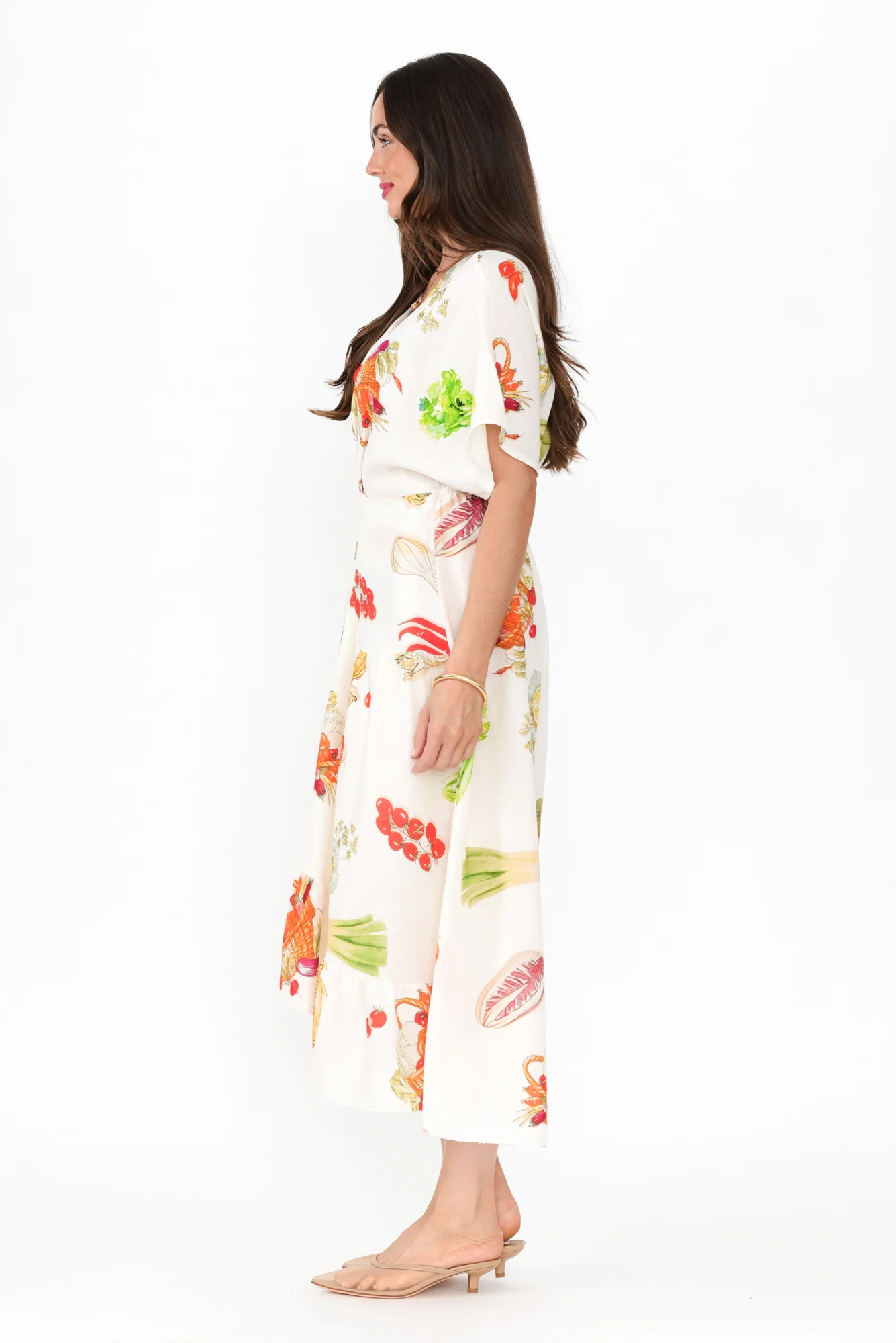 Luanne White Harvest Linen Blend Dress