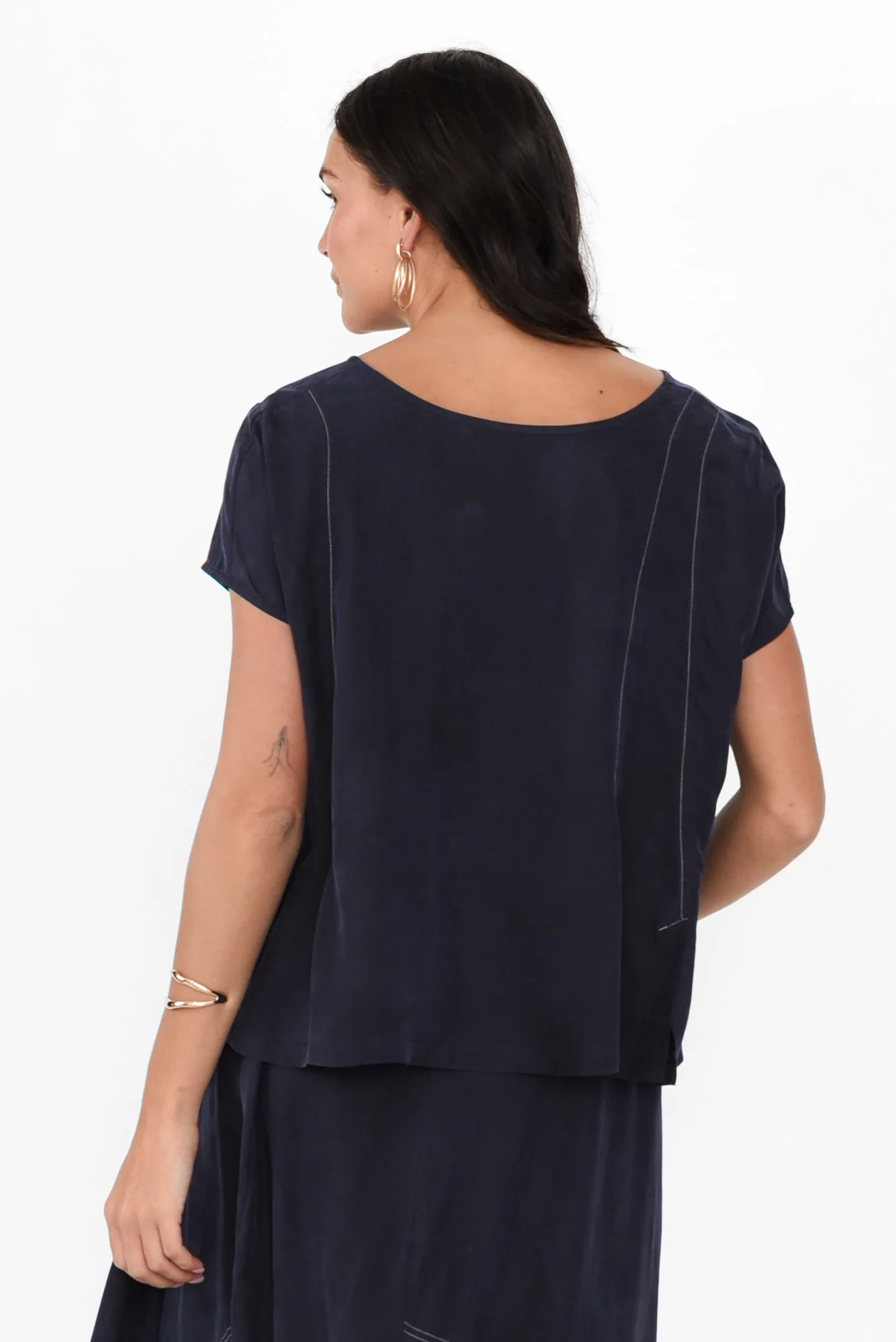 Vault Navy Cupro Reversible Top