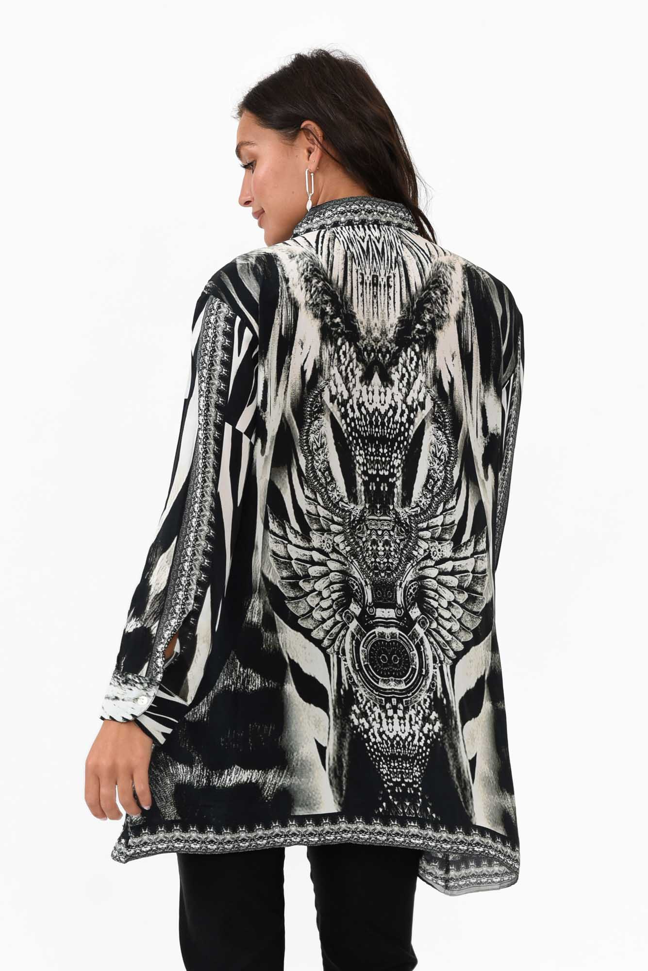 Zulu Black Silk Resort Shirt