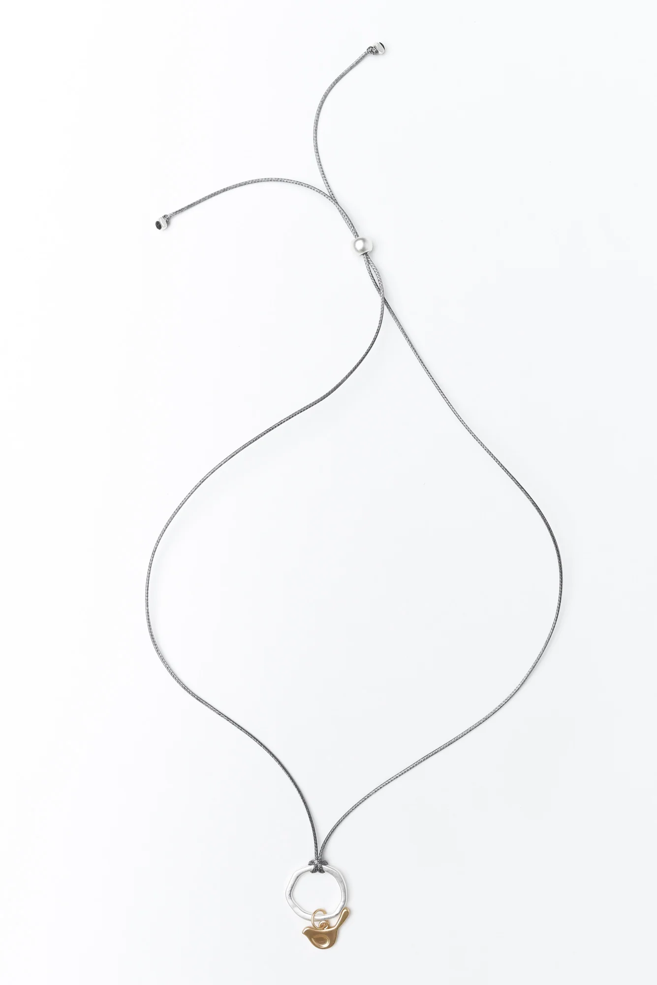 Sofia Silver Bird Cord Necklace