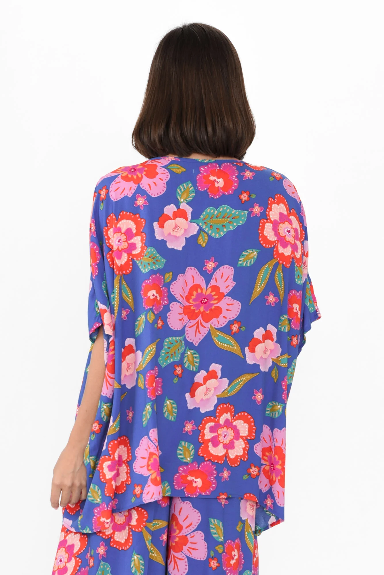 Naari Blue Garden Drape Top