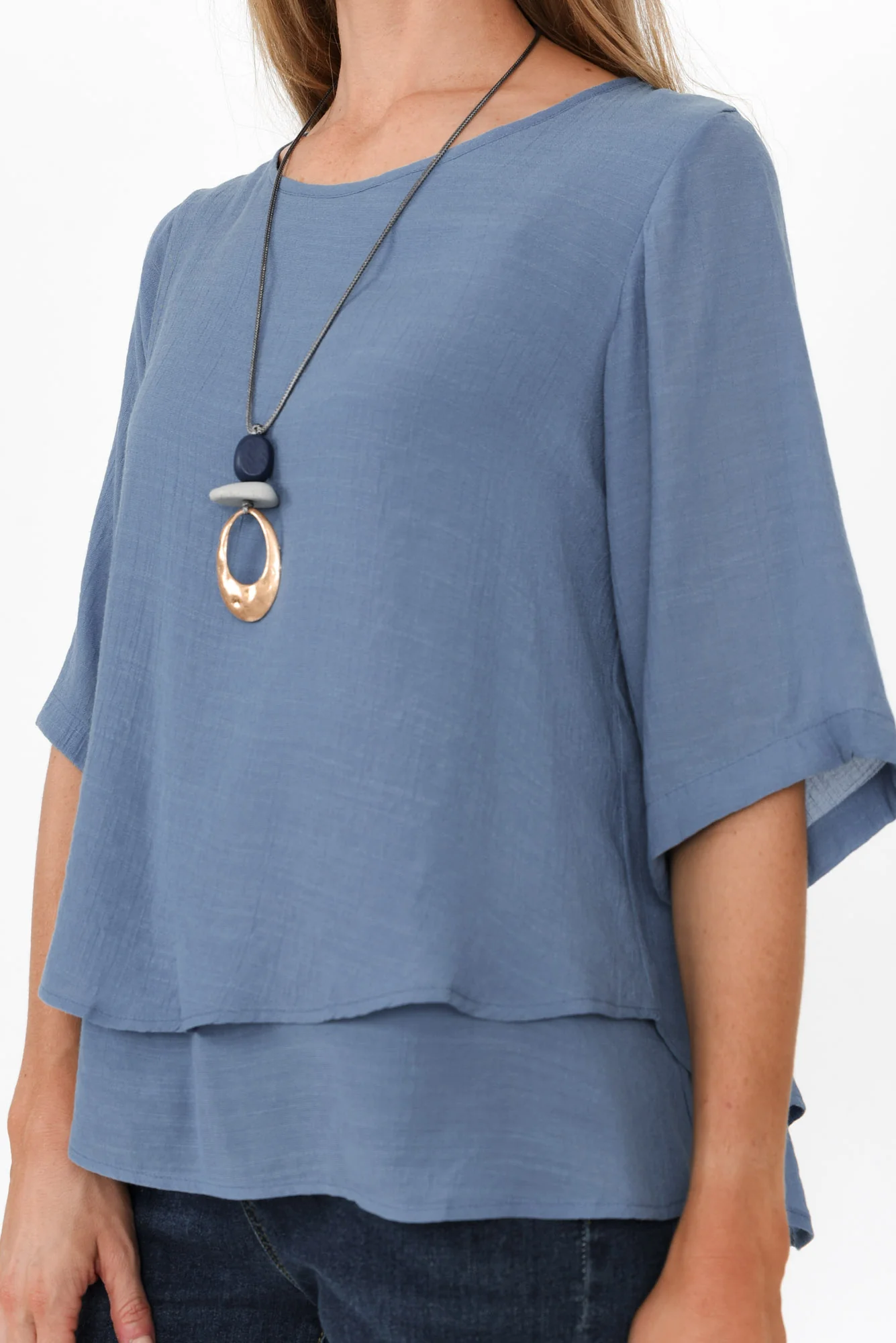 Liora Steel Layered Top