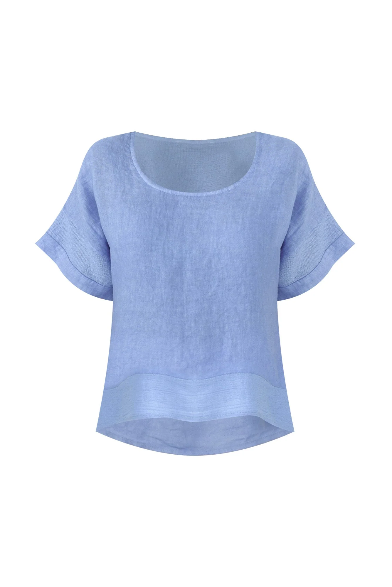 Kaya Blue Linen Top