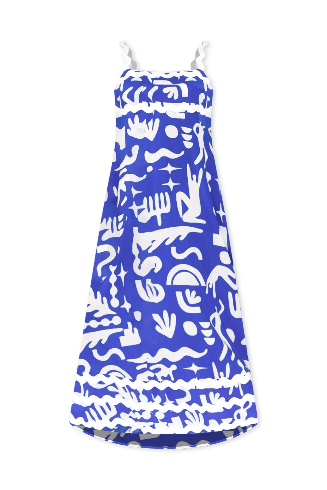 Eda Blue Abstract Maxi Dress