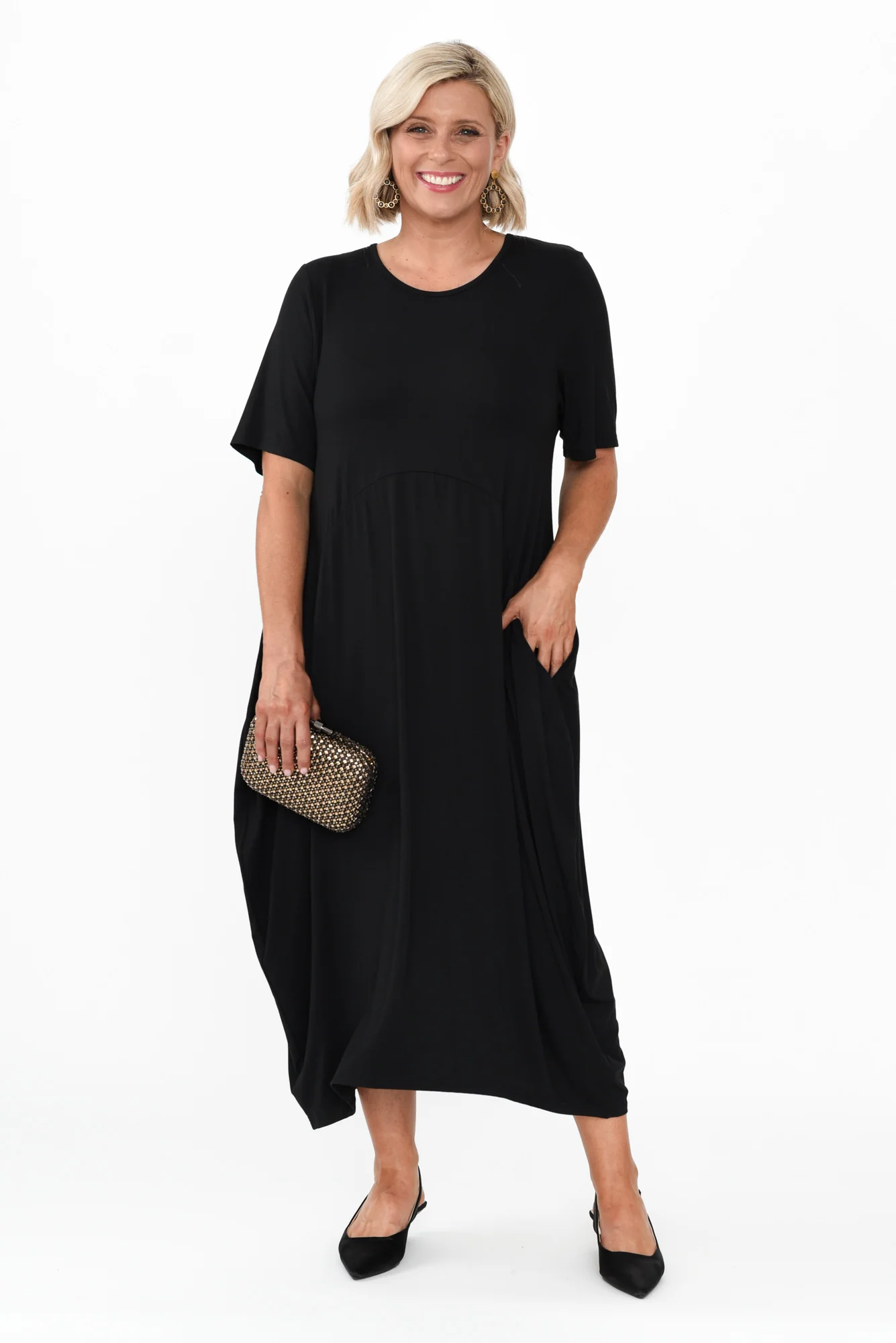 Samiya Black Bamboo Dress