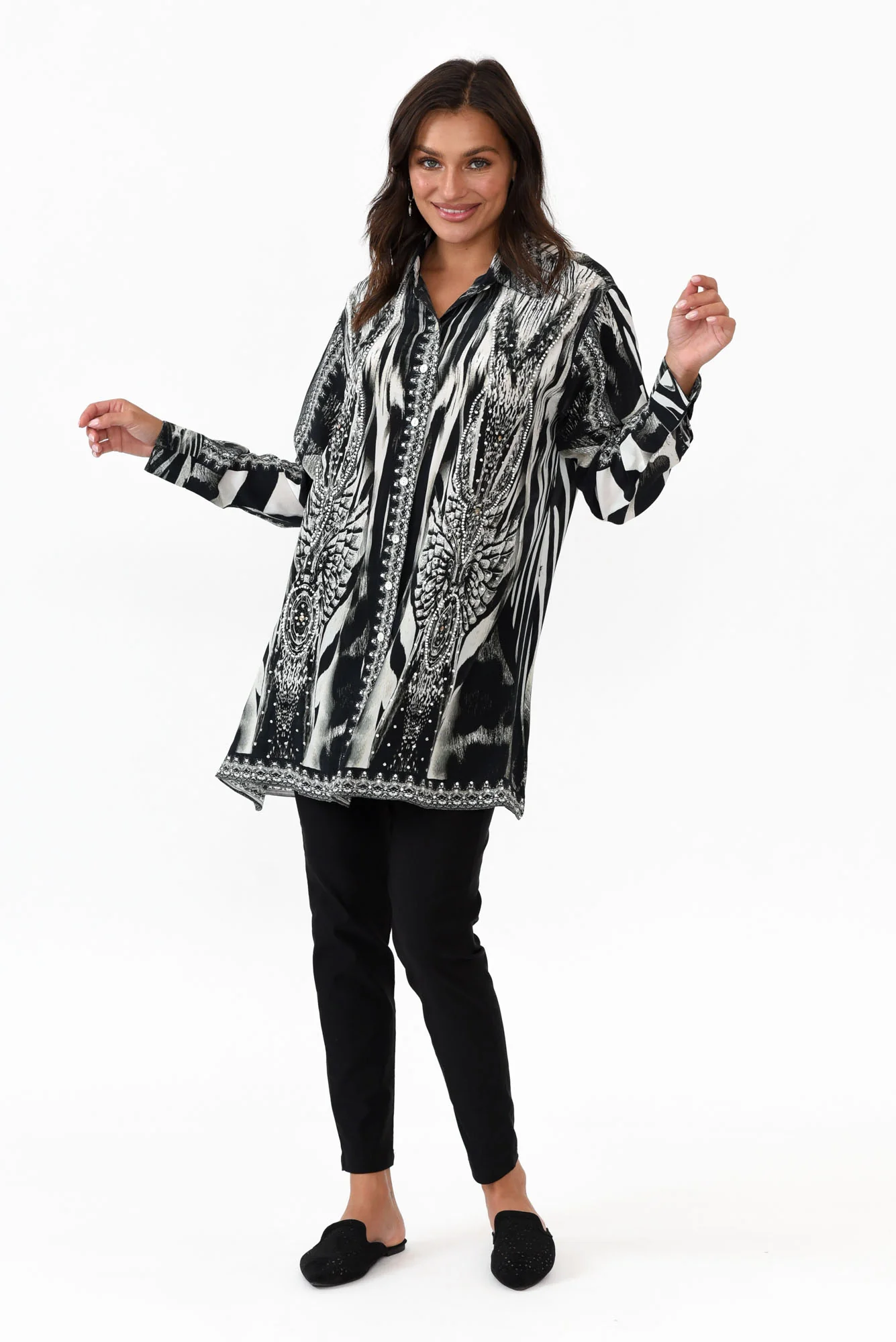Zulu Black Silk Resort Shirt