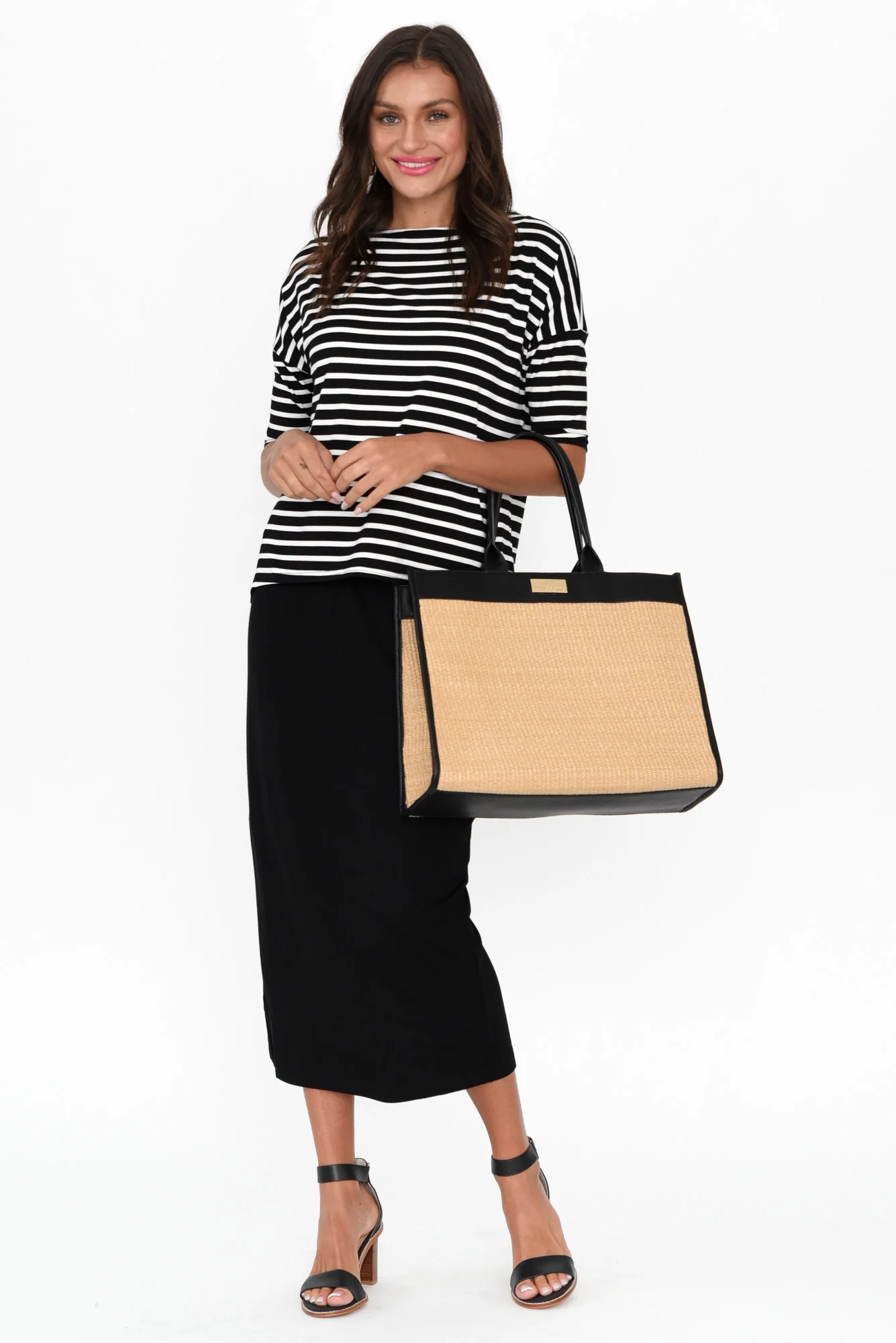Camila Black Stripe Bamboo Top